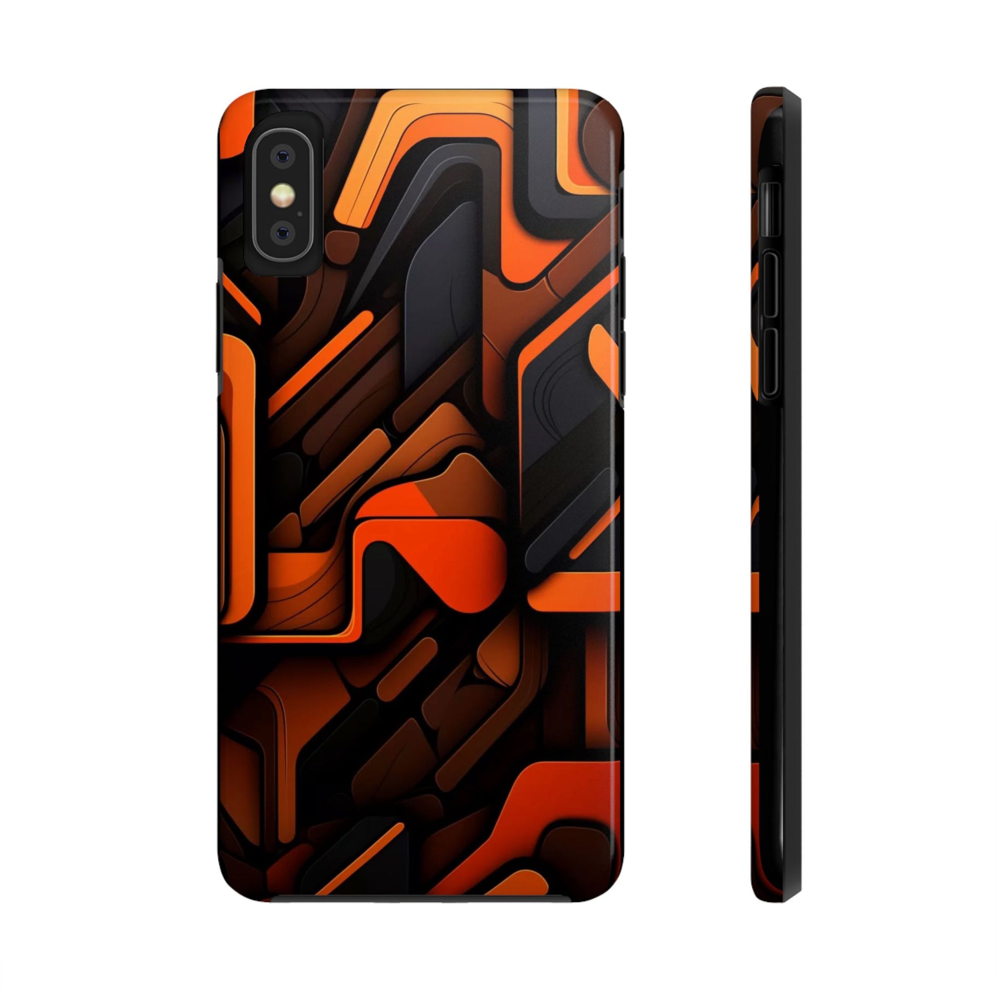 Orange Abstract Art Design Phone Case for Select iPhones & Samsung Galaxy Phones