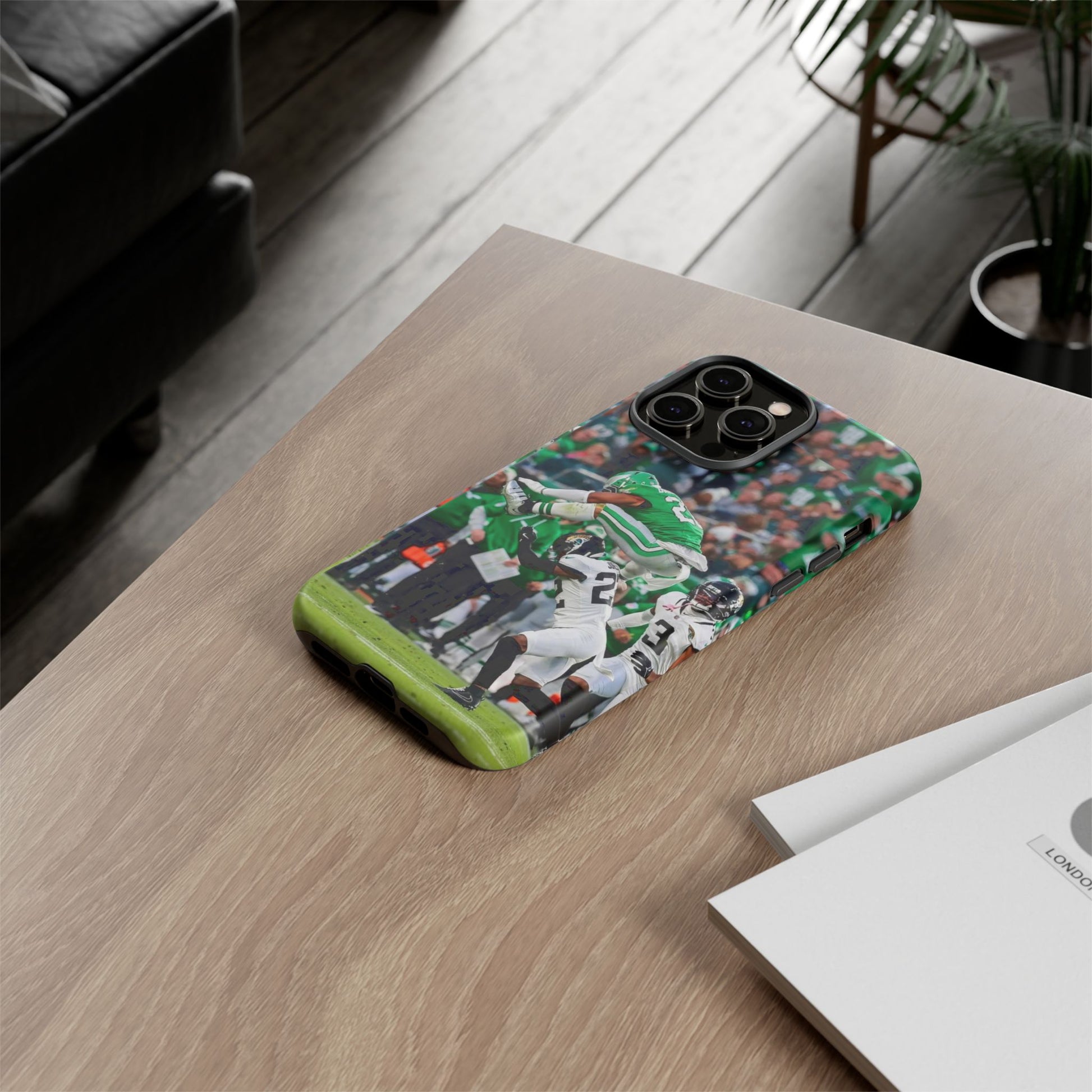 Saquon Barkley The Huddle Eagles Football Tough Cases for iPhones, Samsung, and Pixel