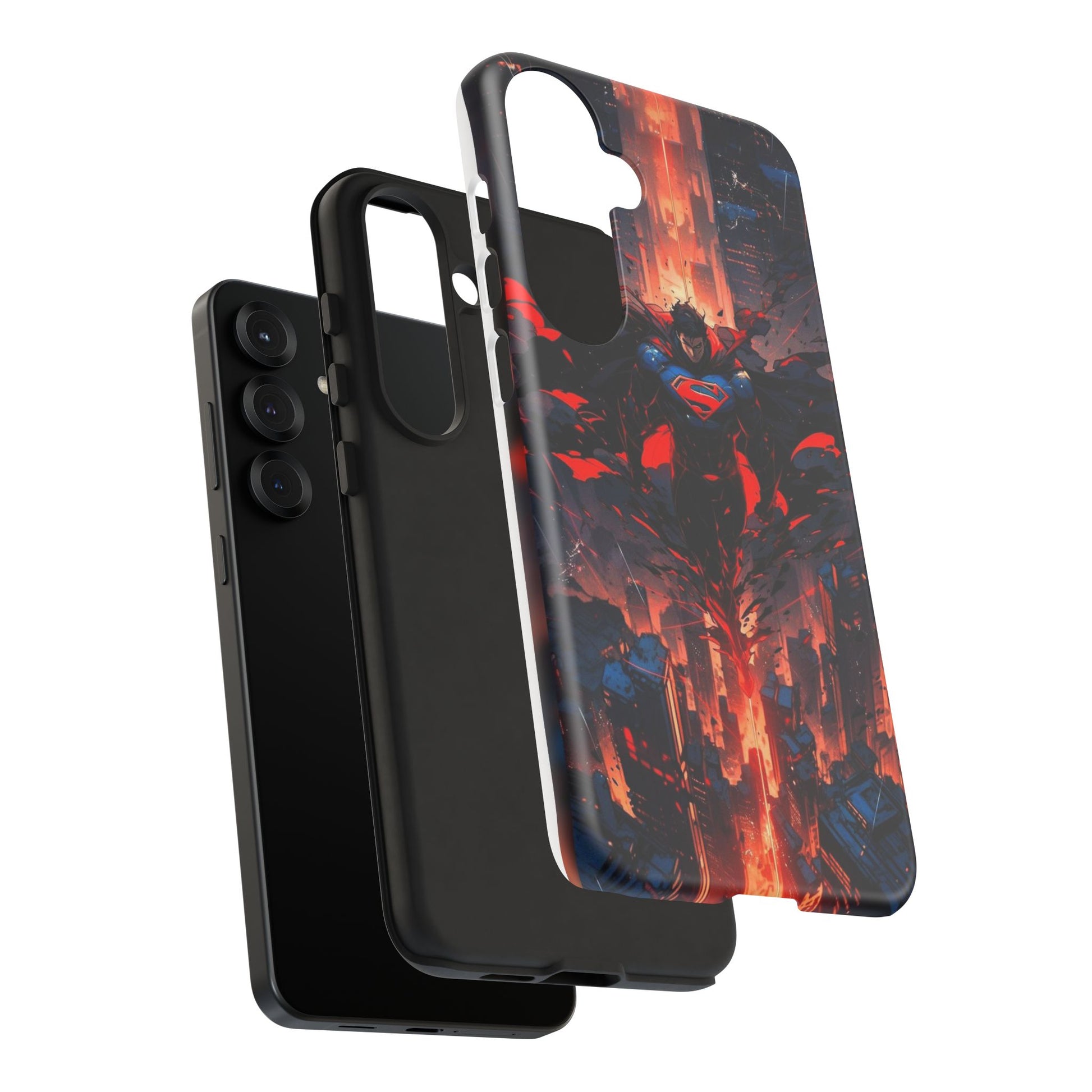 Anime Superman Tough Cases for iPhones, Samsung, and Pixel