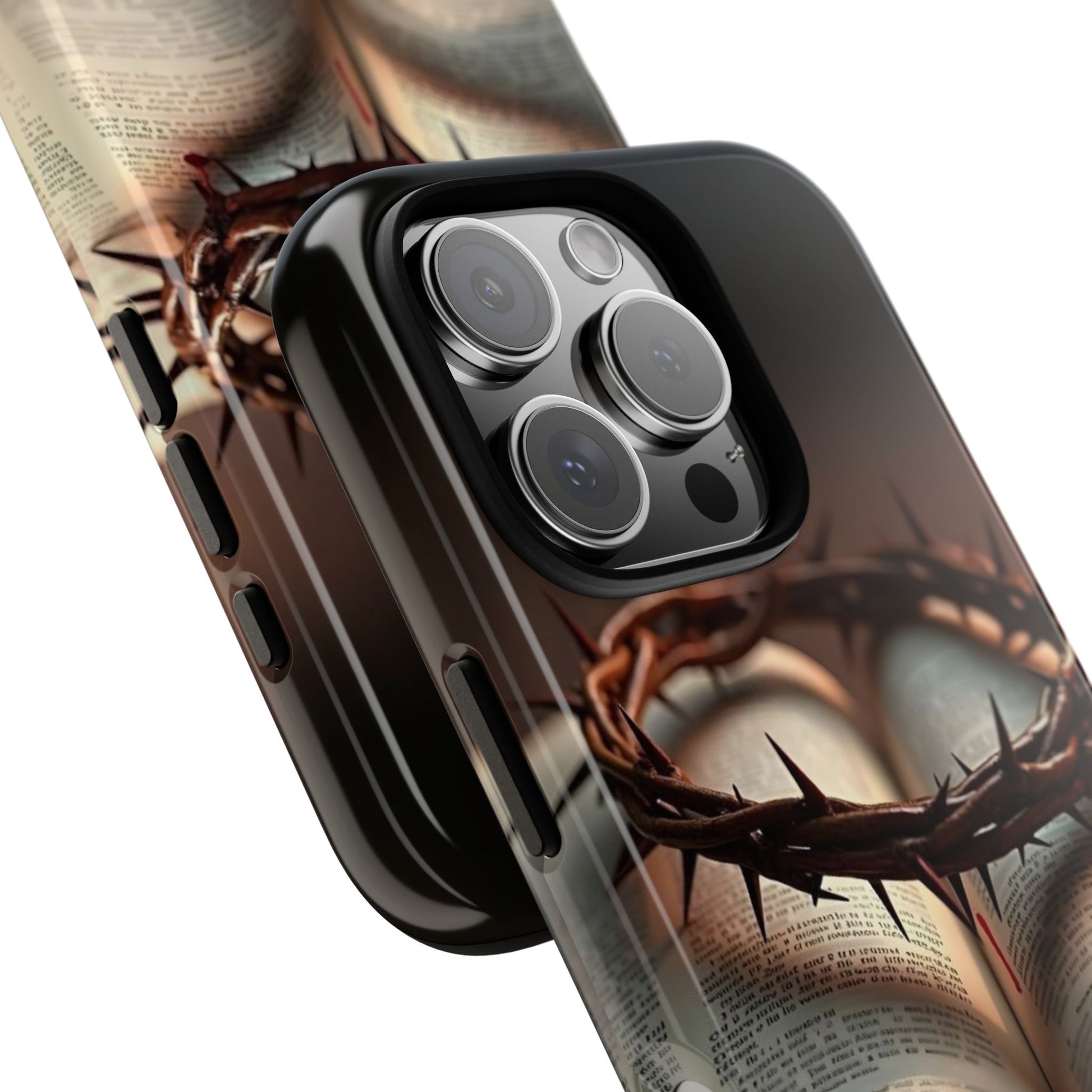 Crown of Thorns and Bible Christian Tough Cases for iPhones, Samsung, and Pixel