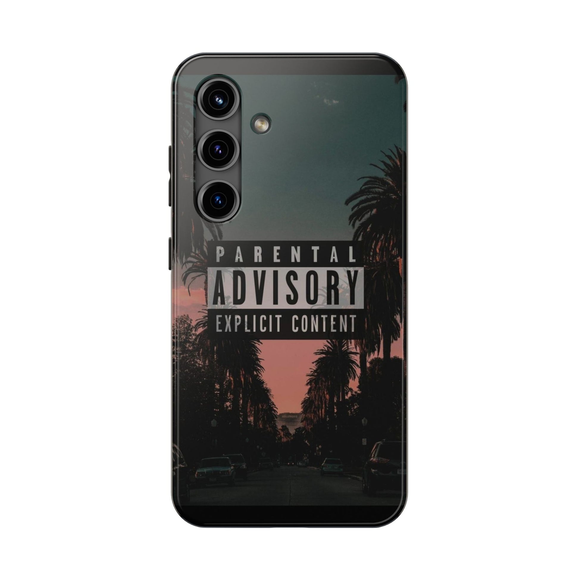 Parental Advisory Tough Phone Cases for Iphones & Samsung Durable