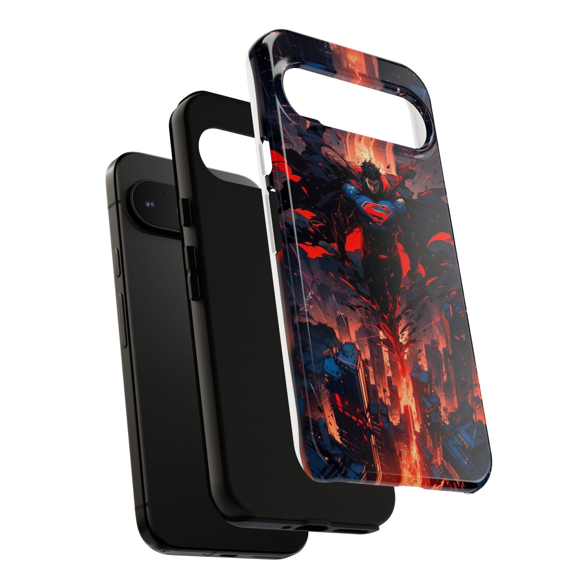 Anime Superman Tough Cases for iPhones, Samsung, and Pixel