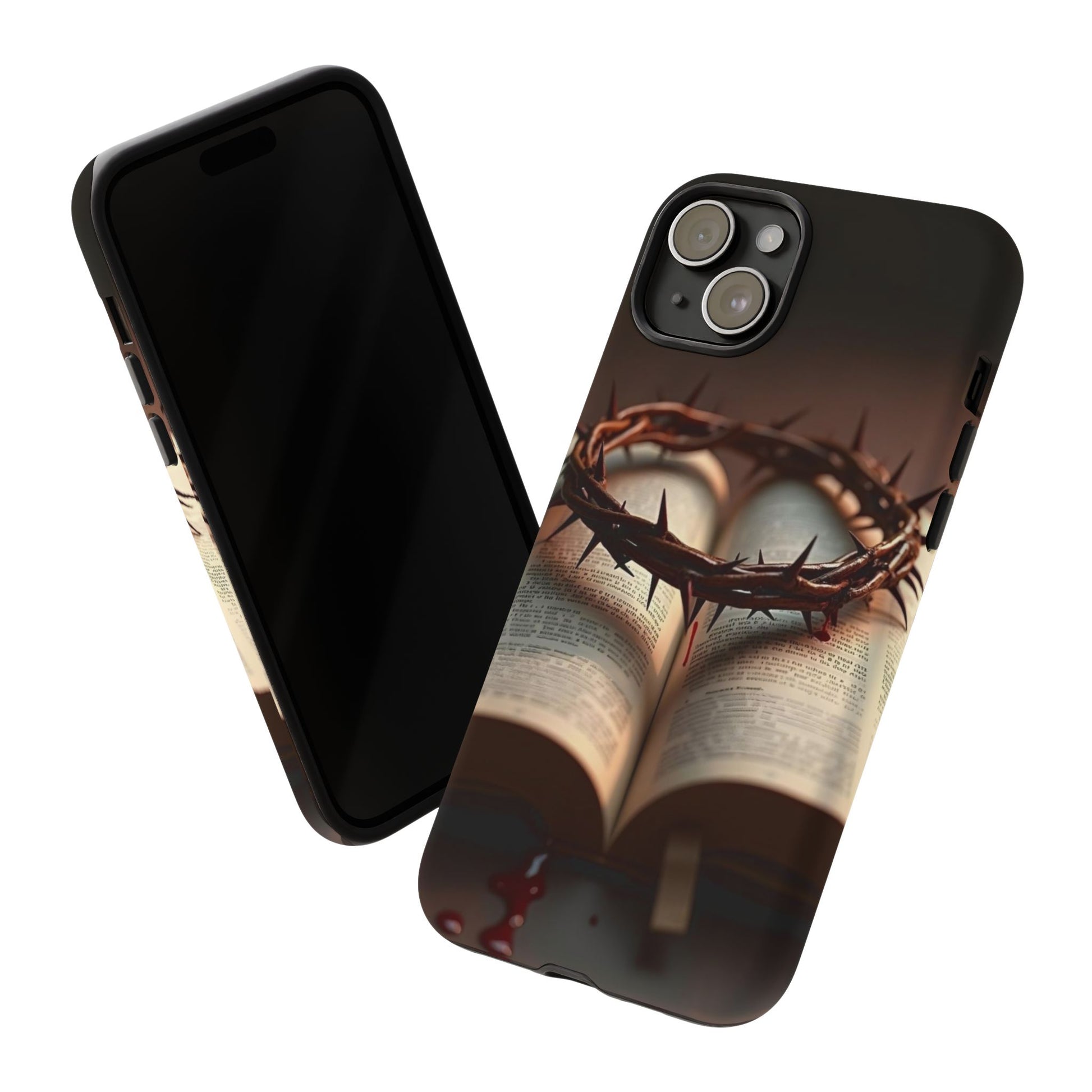 Crown of Thorns and Bible Christian Tough Cases for iPhones, Samsung, and Pixel