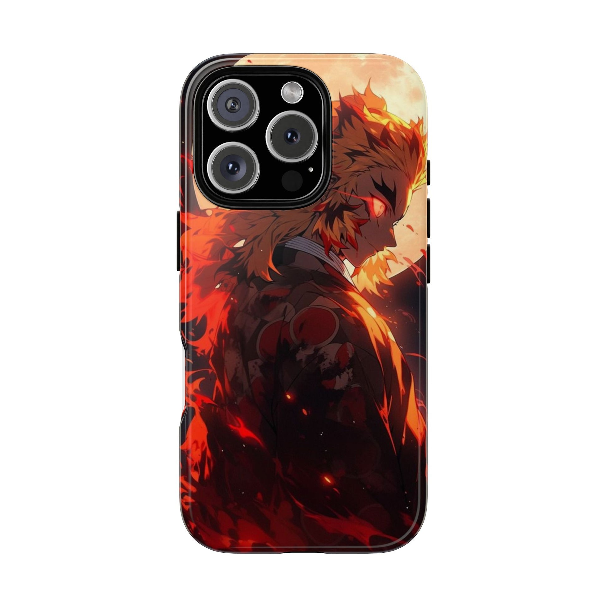 Demon Sl;ayer Rengoku Anime Phone Case, Tough Cases for iPhones, Samsung, and Pixel