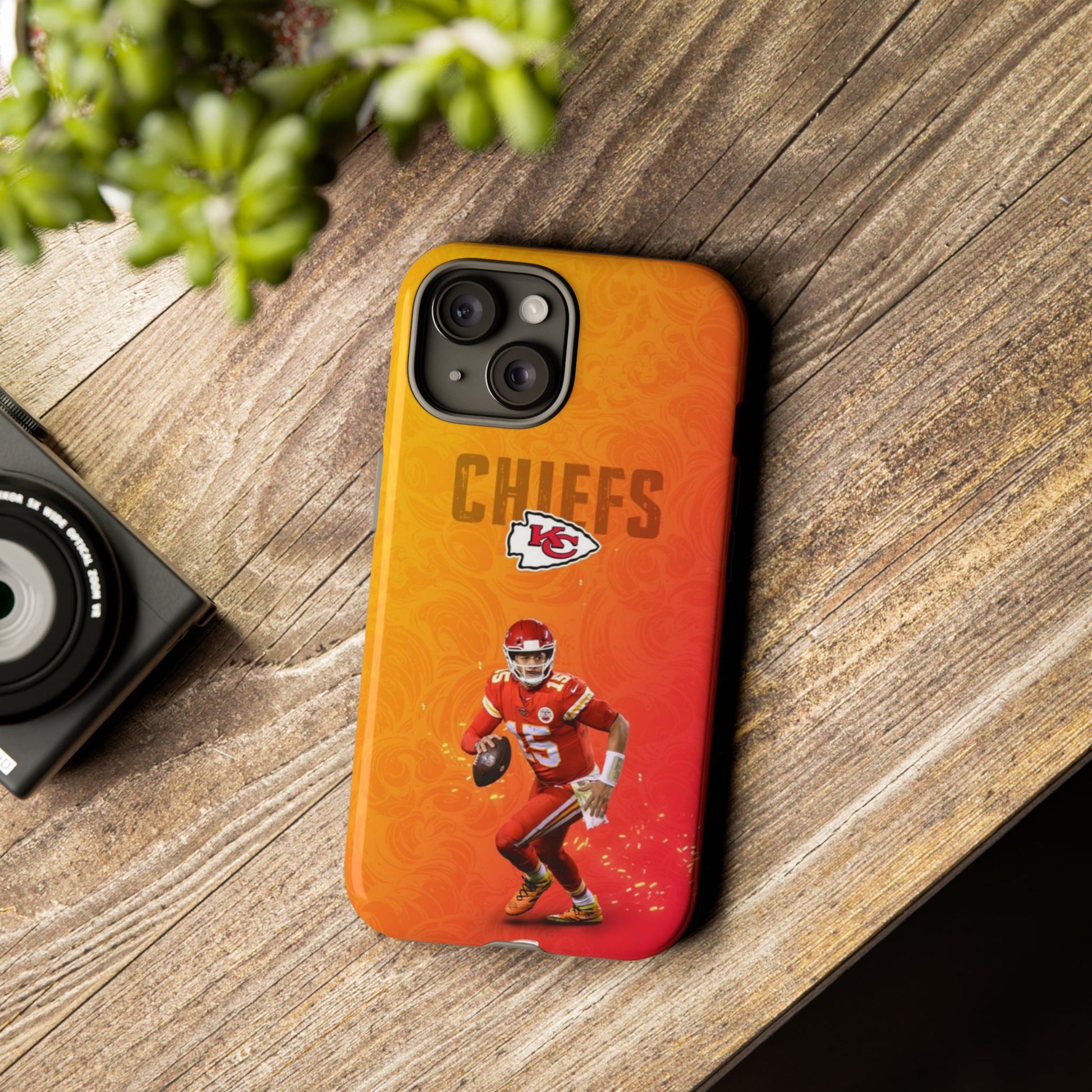 Kansas City Chiefs Patrick Mahomes Football Tough Cases for iPhones, Samsung, and Pixel