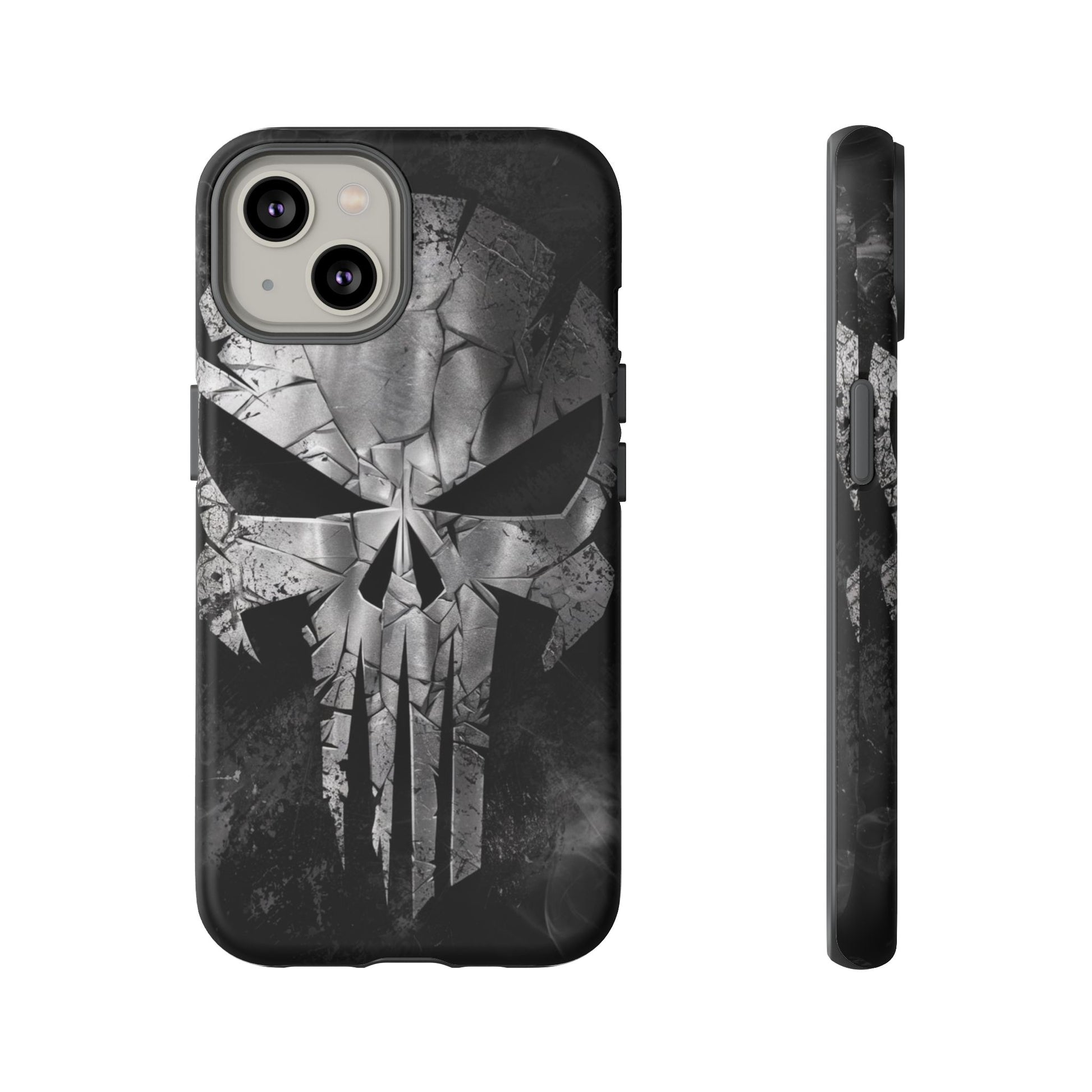 The Punisher Logo Art Tough Cases for iPhones, Samsung, and Pixel