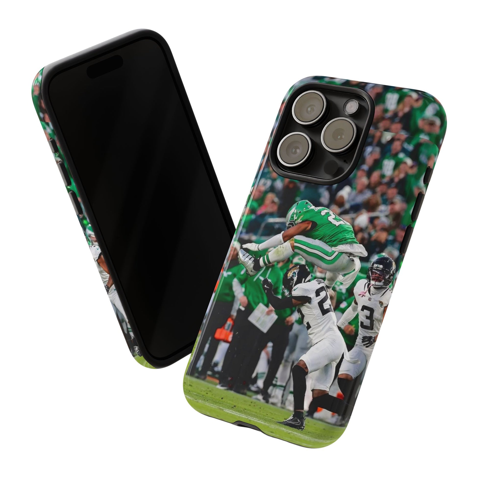 Saquon Barkley The Huddle Eagles Football Tough Cases for iPhones, Samsung, and Pixel