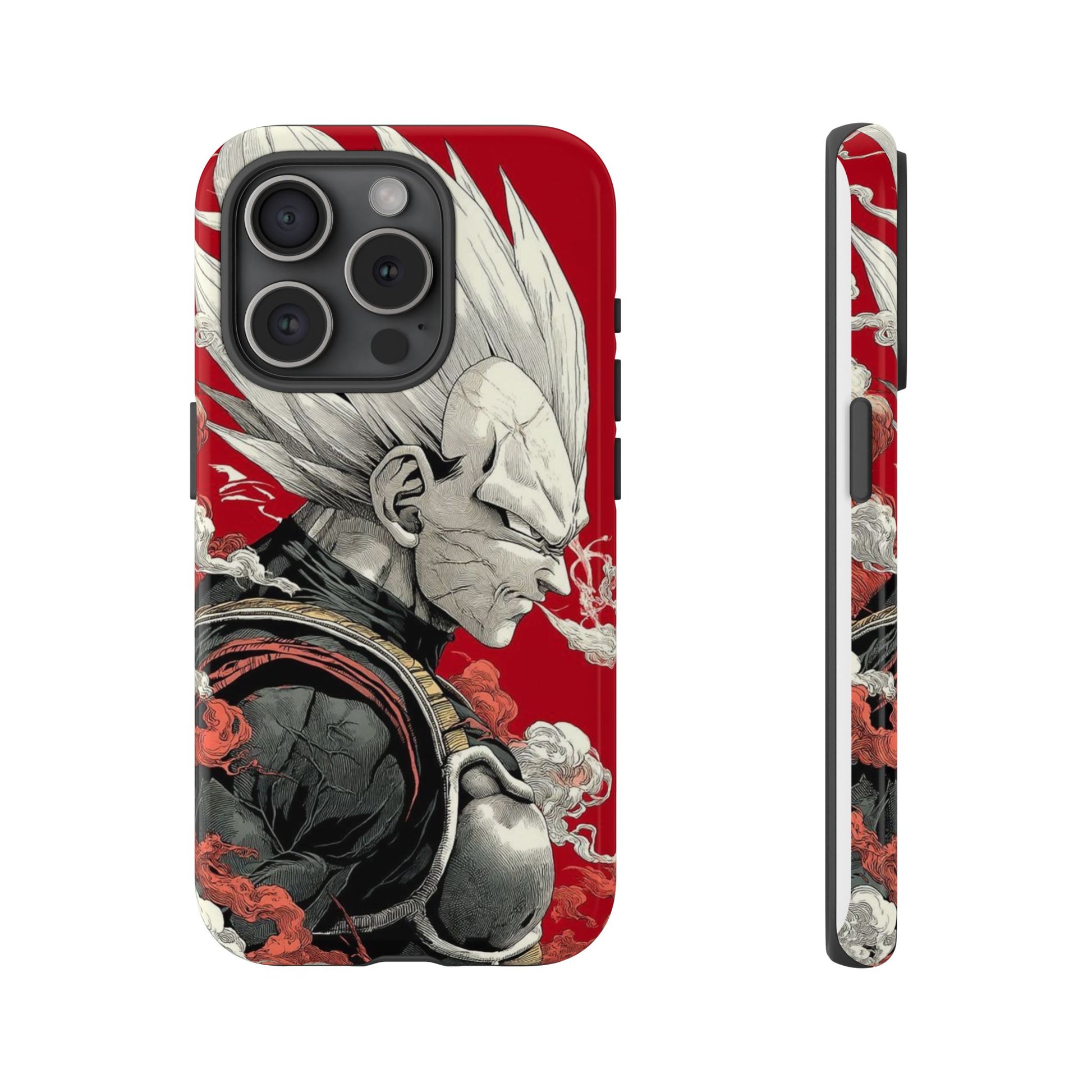 Dragon Ball Z Vegeta Anime Tough Cases for iPhones, Samsung, and Pixel
