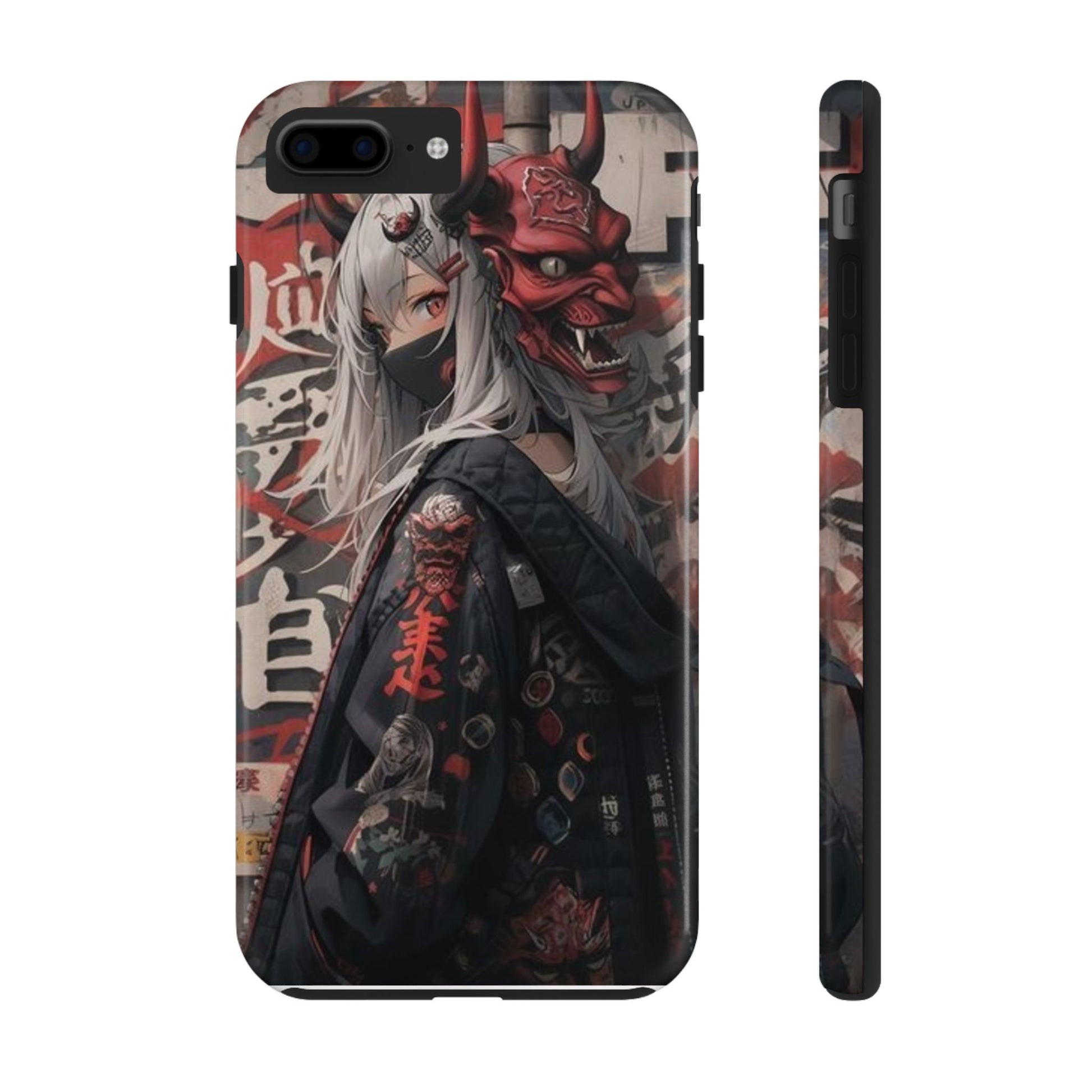 Anime Kabuki Mask Theme Phone Cases for Iphones & Samsung Durable