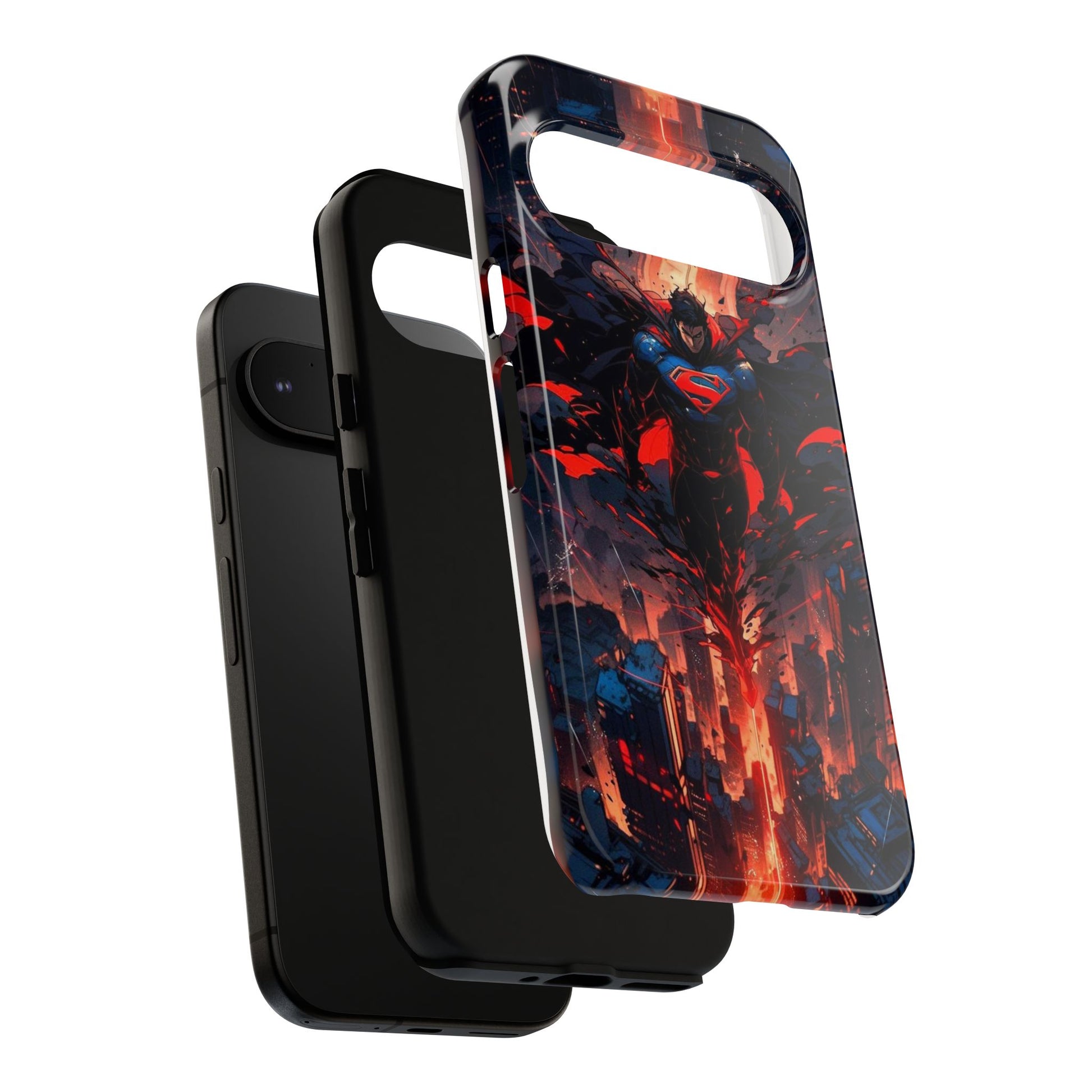 Anime Superman Tough Cases for iPhones, Samsung, and Pixel