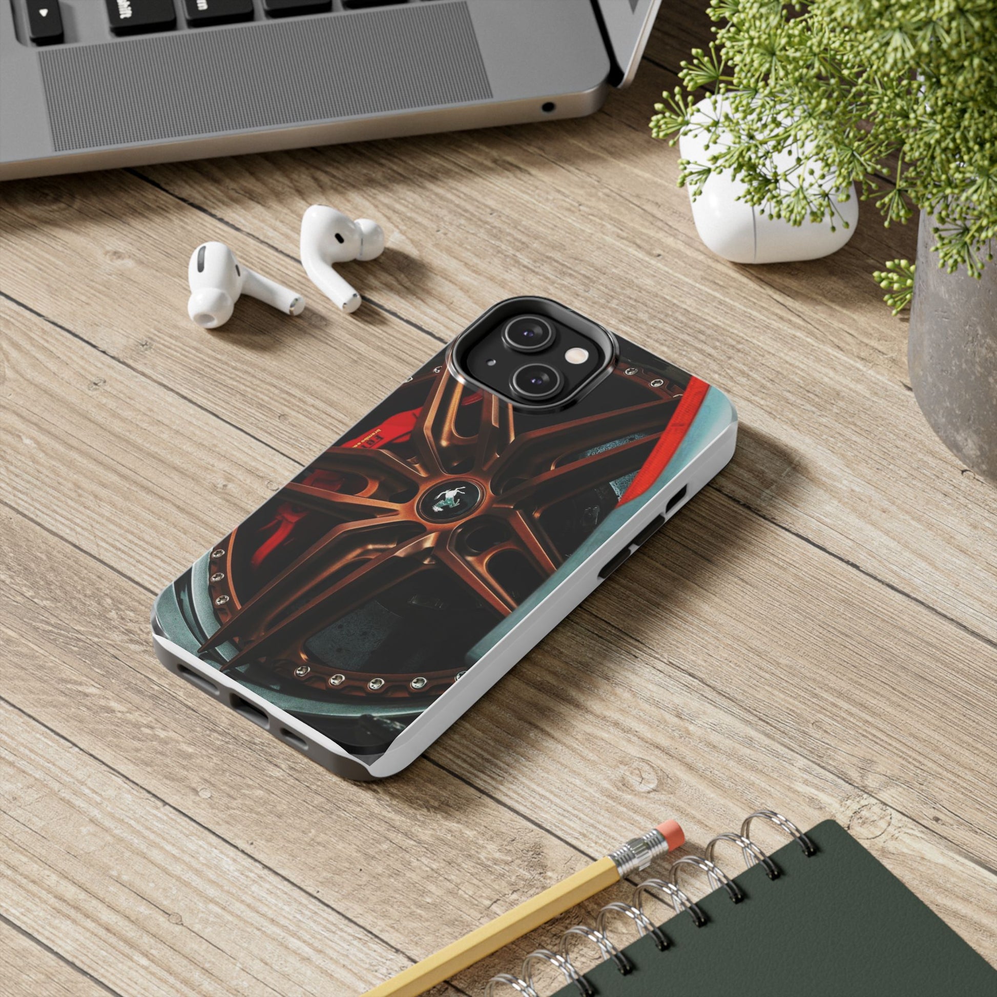Sports Car Racing Wheel tough Phone Cases for Iphones & Samsung Durable