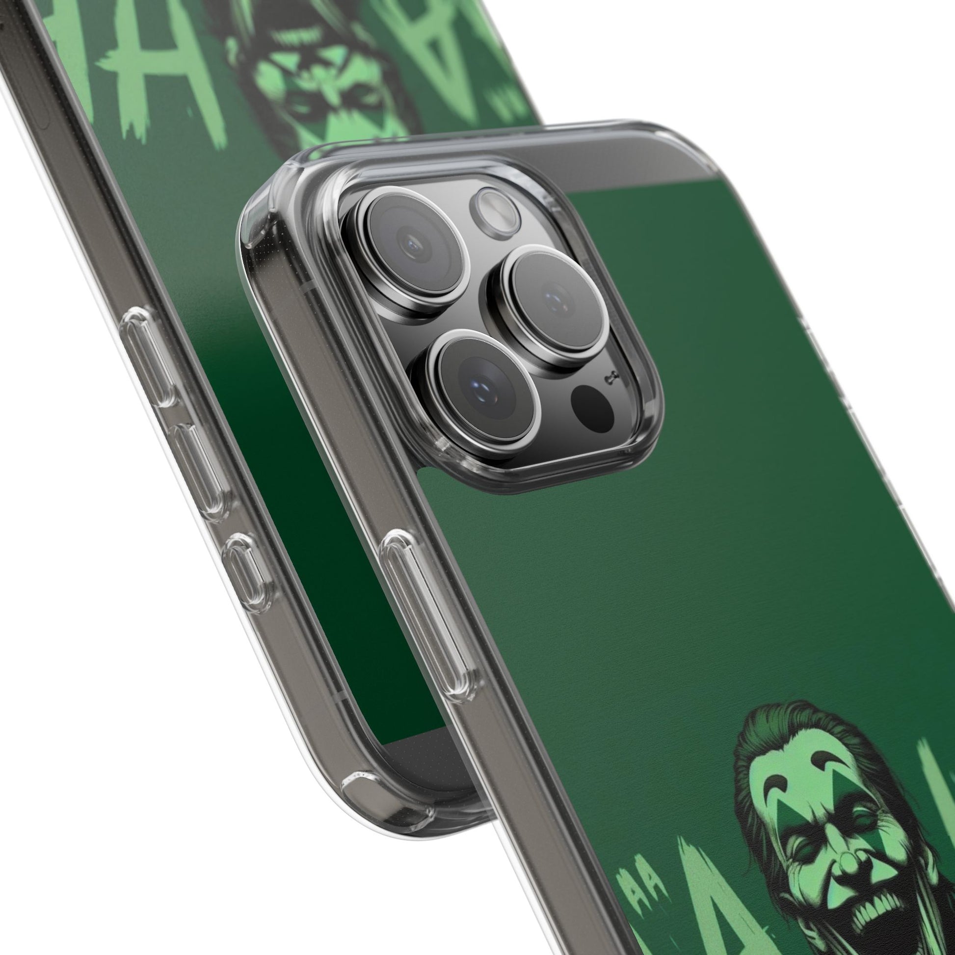 Phone Case, Comic book Inspired Design Joker Hahaha, Clear Phone Cover, Funny