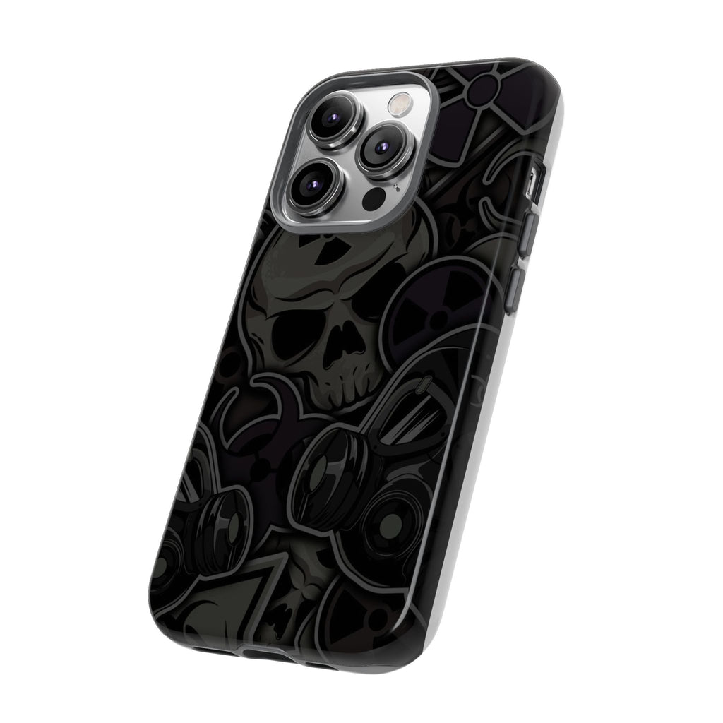 Tough Cases Phone Case, Edgy Skull Design Phone Cover, Gothic Cell Phone Shell