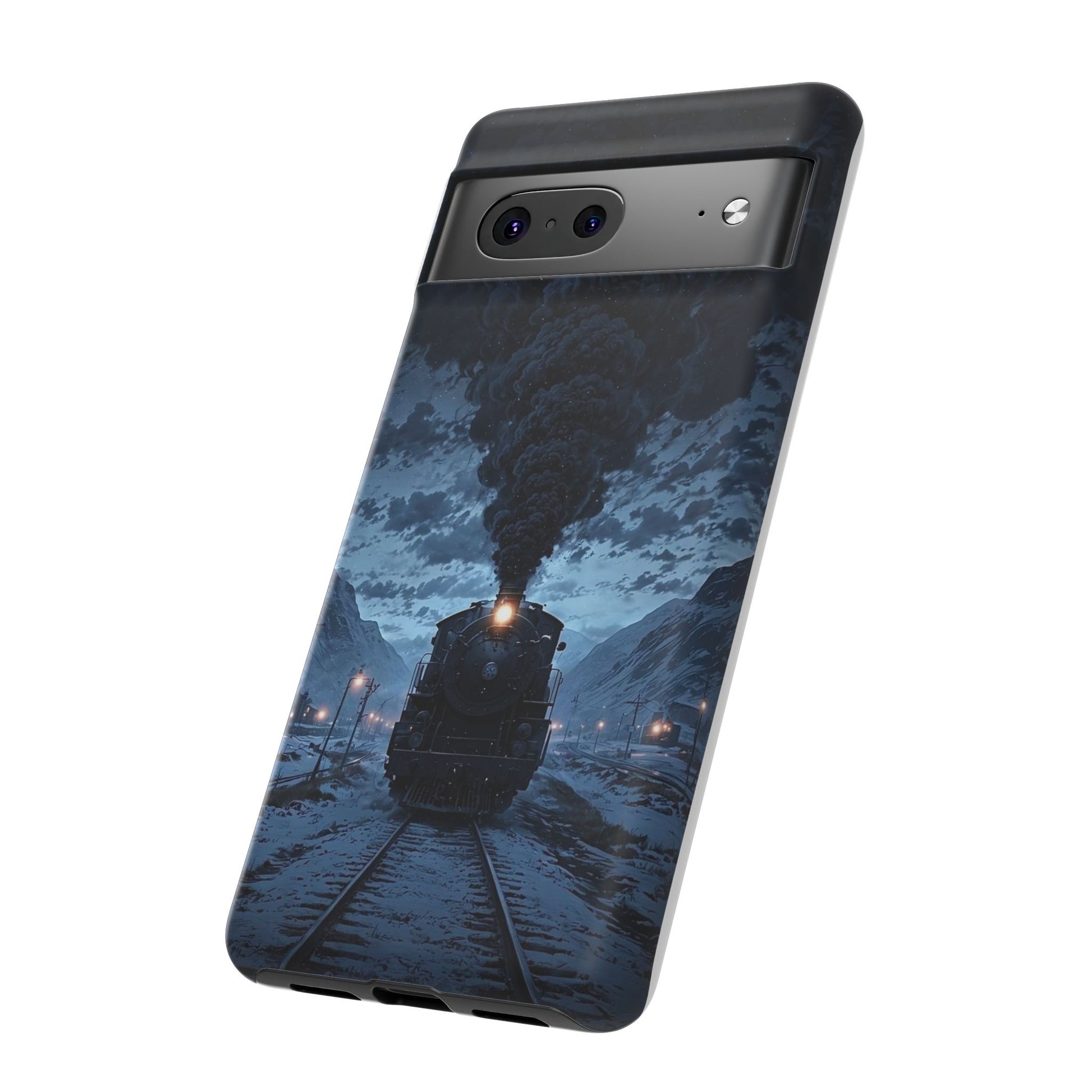 Steam Engine Train Themed Tough Cases for iPhones, Samsung, and Pixel