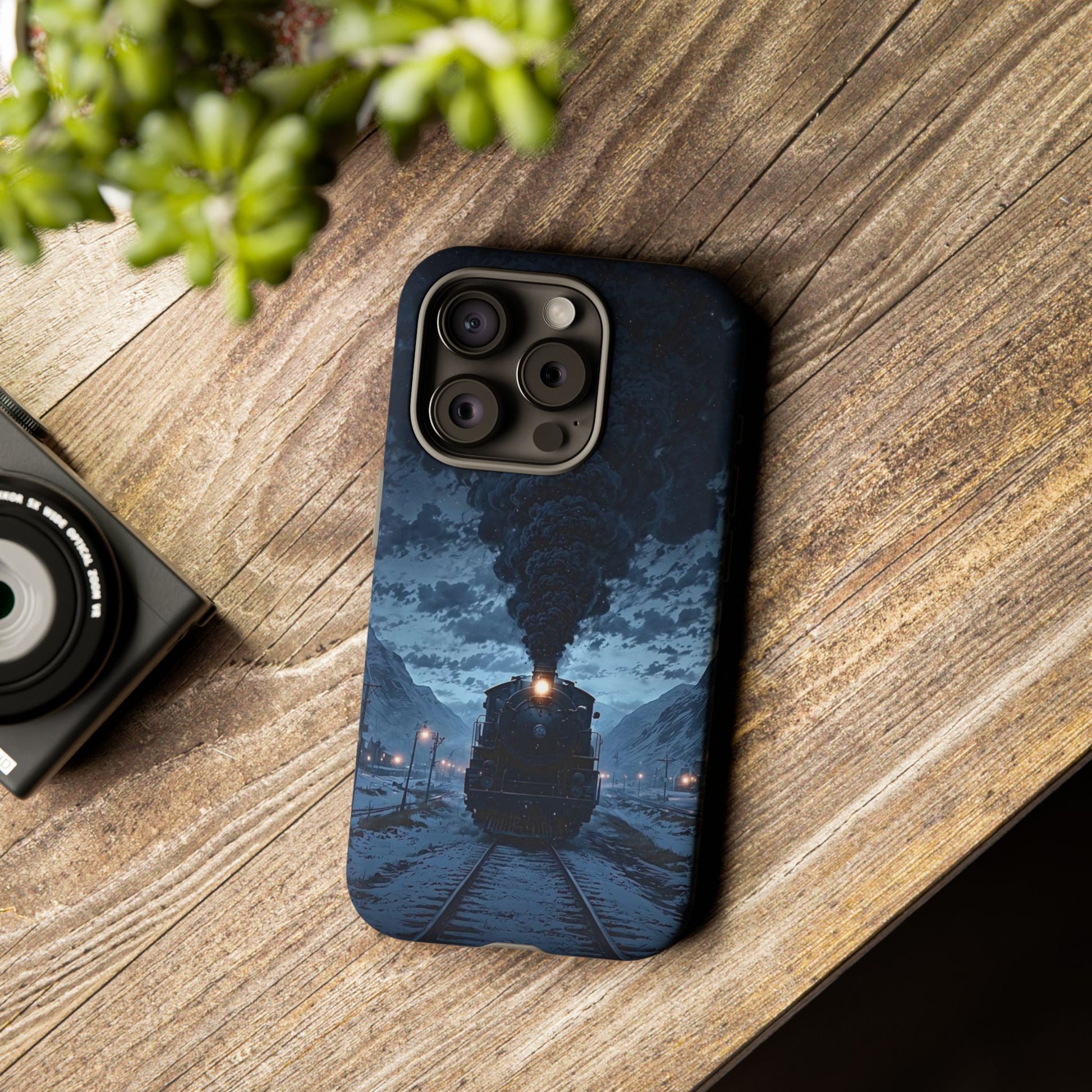 Steam Engine Train Themed Tough Cases for iPhones, Samsung, and Pixel