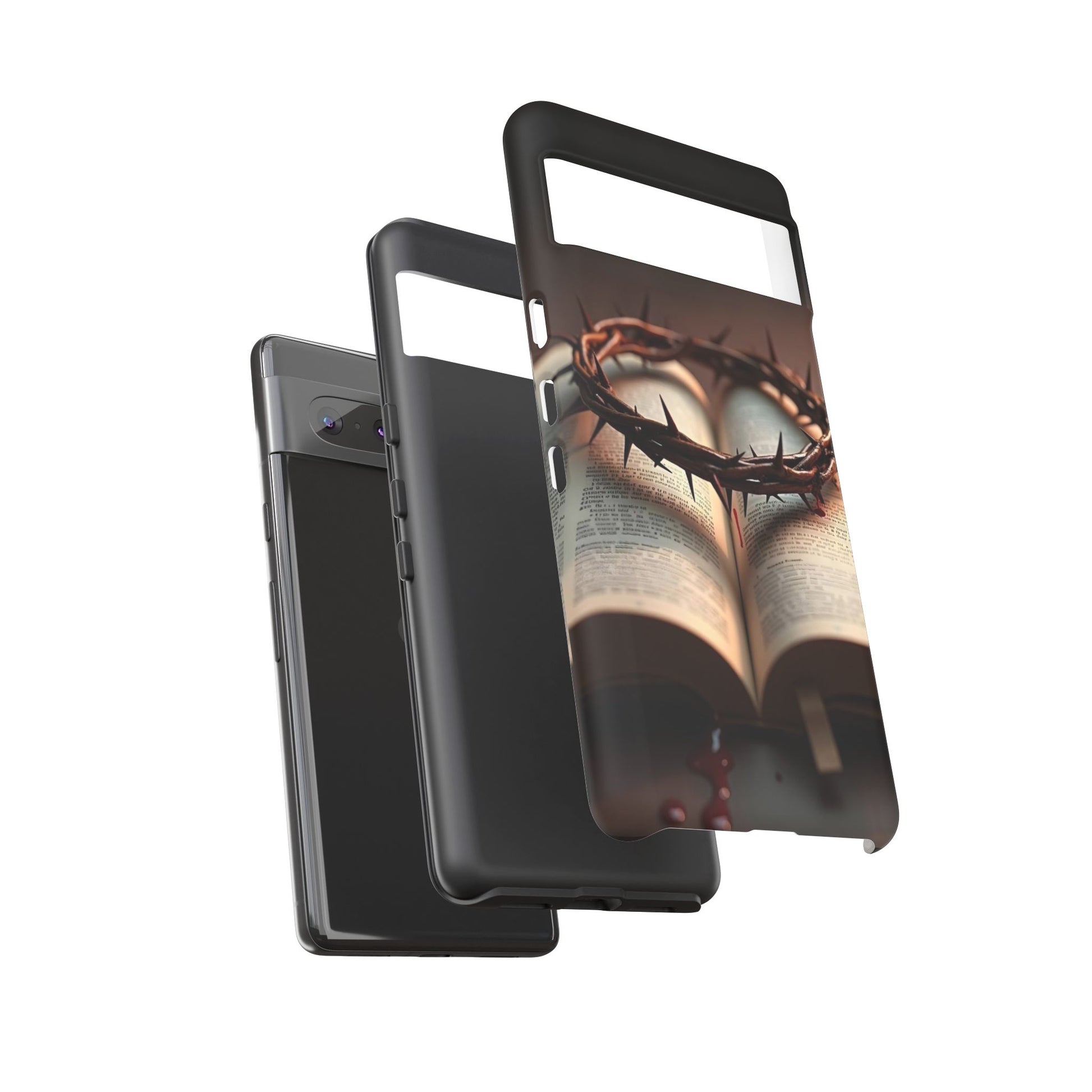 Crown of Thorns and Bible Christian Tough Cases for iPhones, Samsung, and Pixel