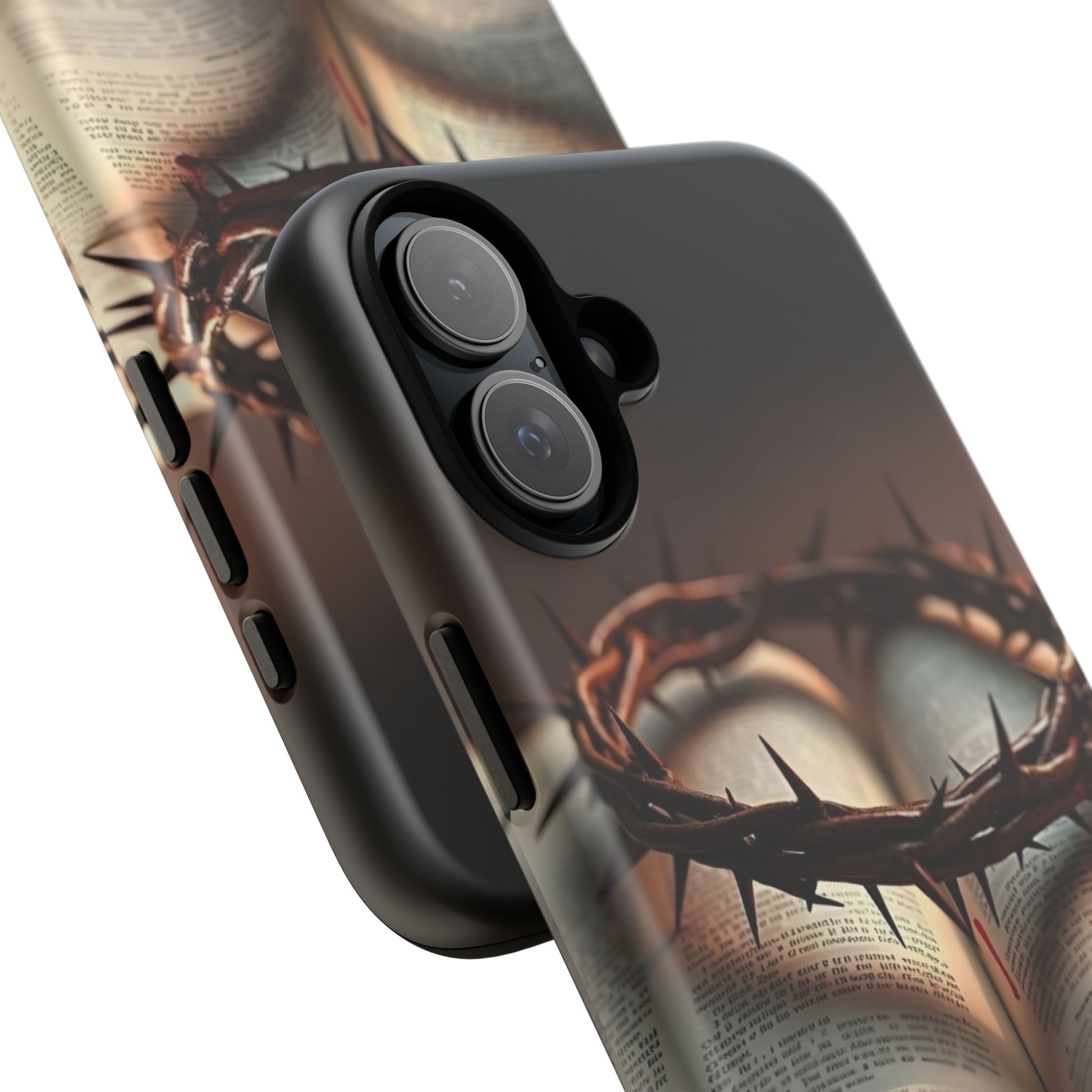 Crown of Thorns and Bible Christian Tough Cases for iPhones, Samsung, and Pixel