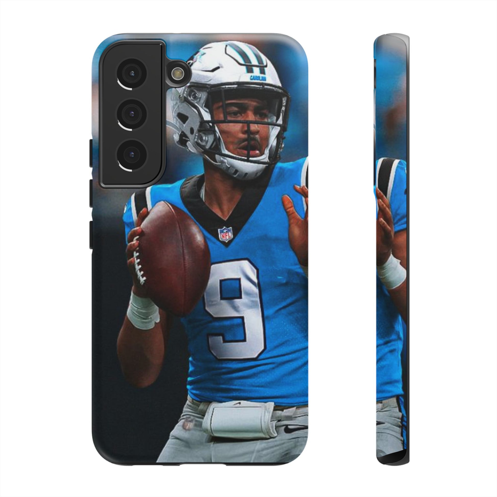 Carolina Panthers Bryce Young Football Tough Cases for iPhones, Samsung, and Pixel