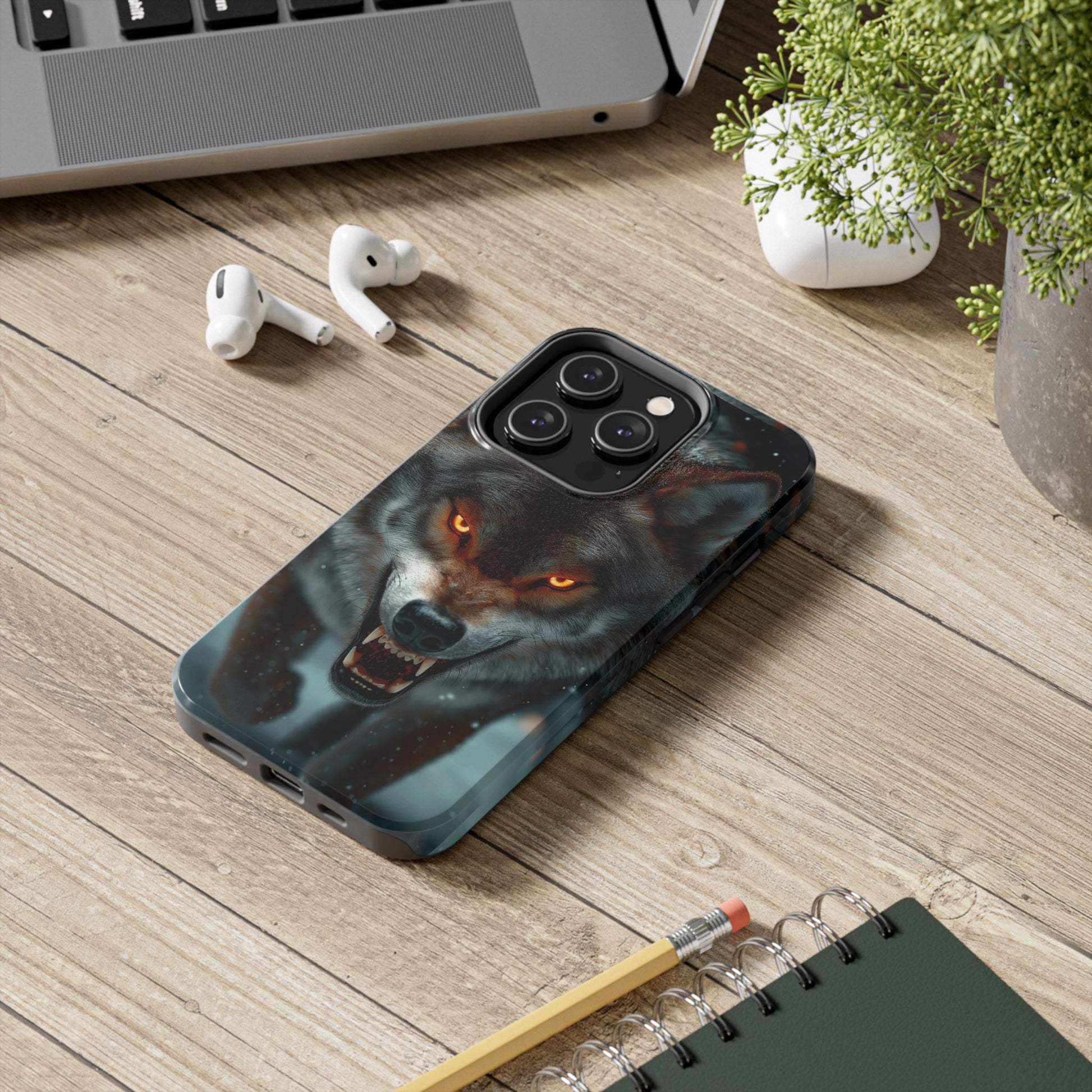 Alpha Male Wolf Themed Tough Phone Cases for Iphones & Samsung Phones