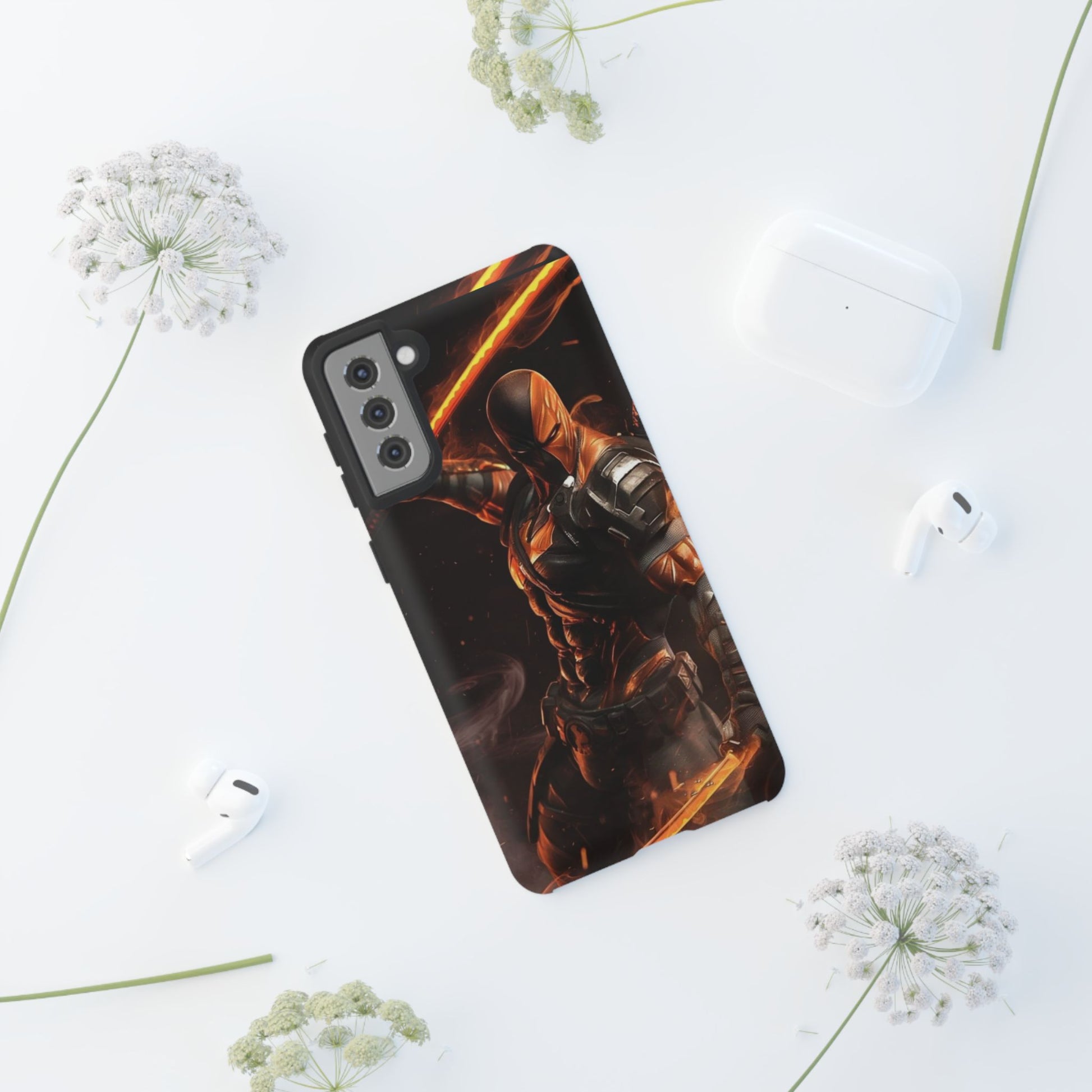 DC Comics Death Stroke Tough Cases for iPhones, Samsung, and Pixel