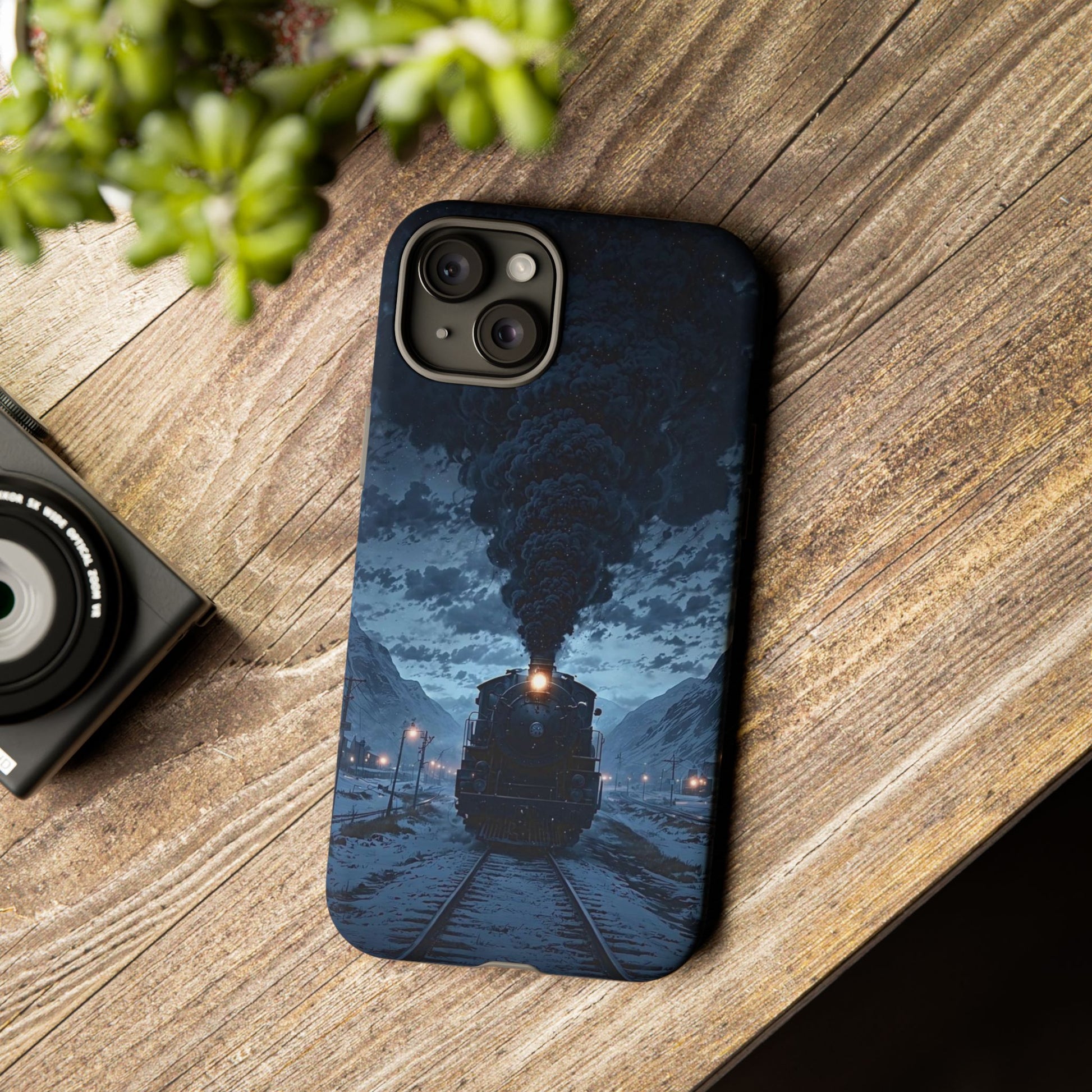 Steam Engine Train Themed Tough Cases for iPhones, Samsung, and Pixel