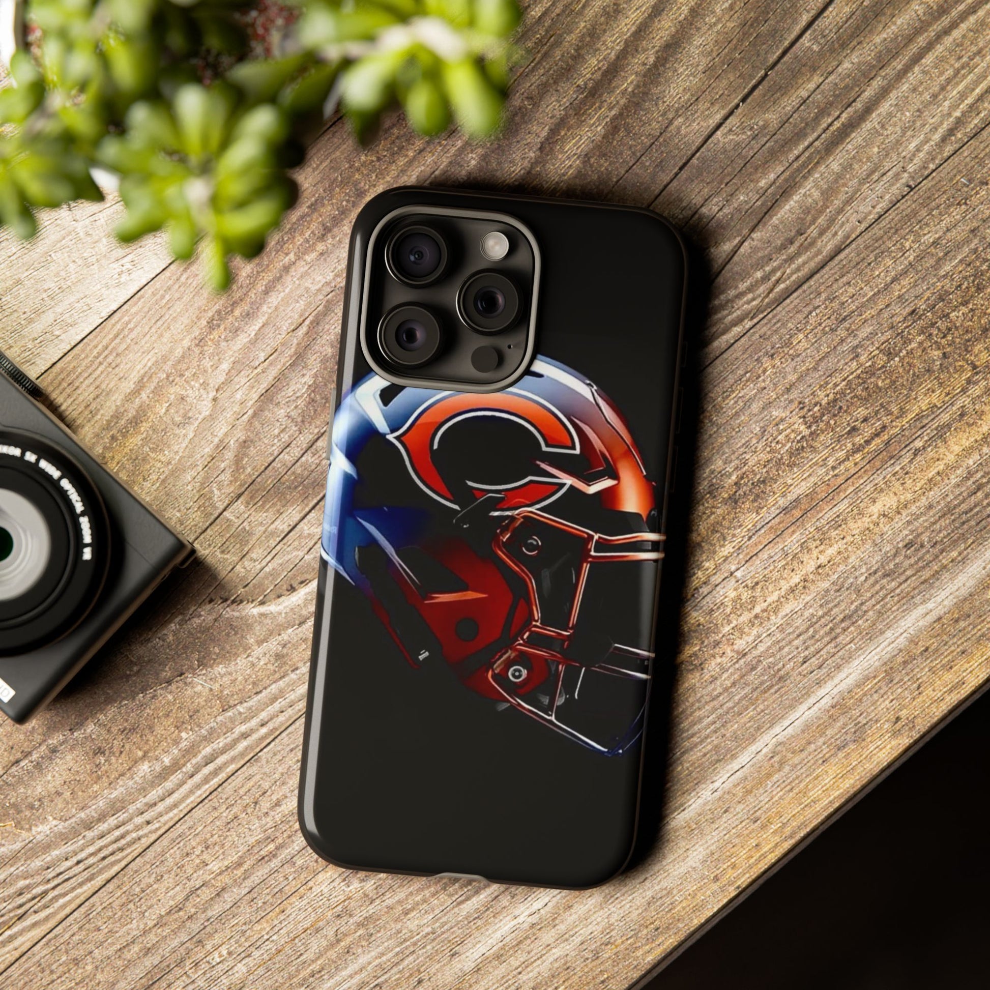 Football Helmet Chicago Bears Phone Case, Tough Cases for iPhones, Samsung, and Pixel