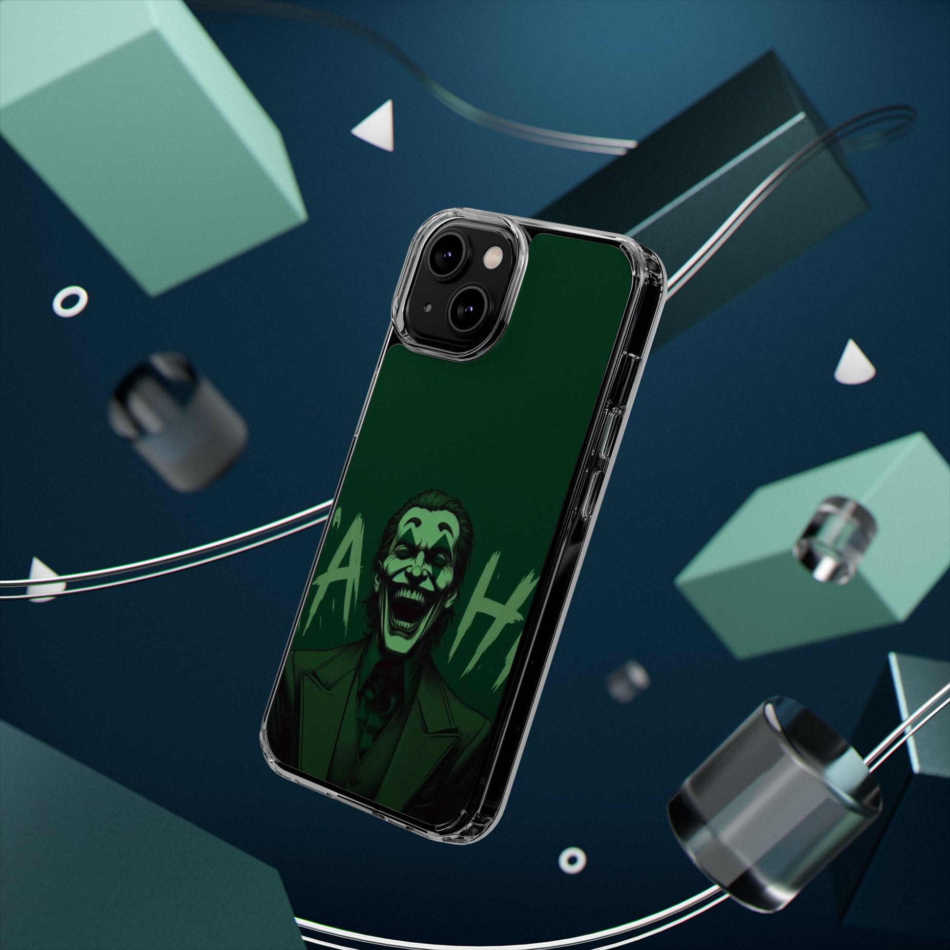Phone Case, Comic book Inspired Design Joker Hahaha, Clear Phone Cover, Funny