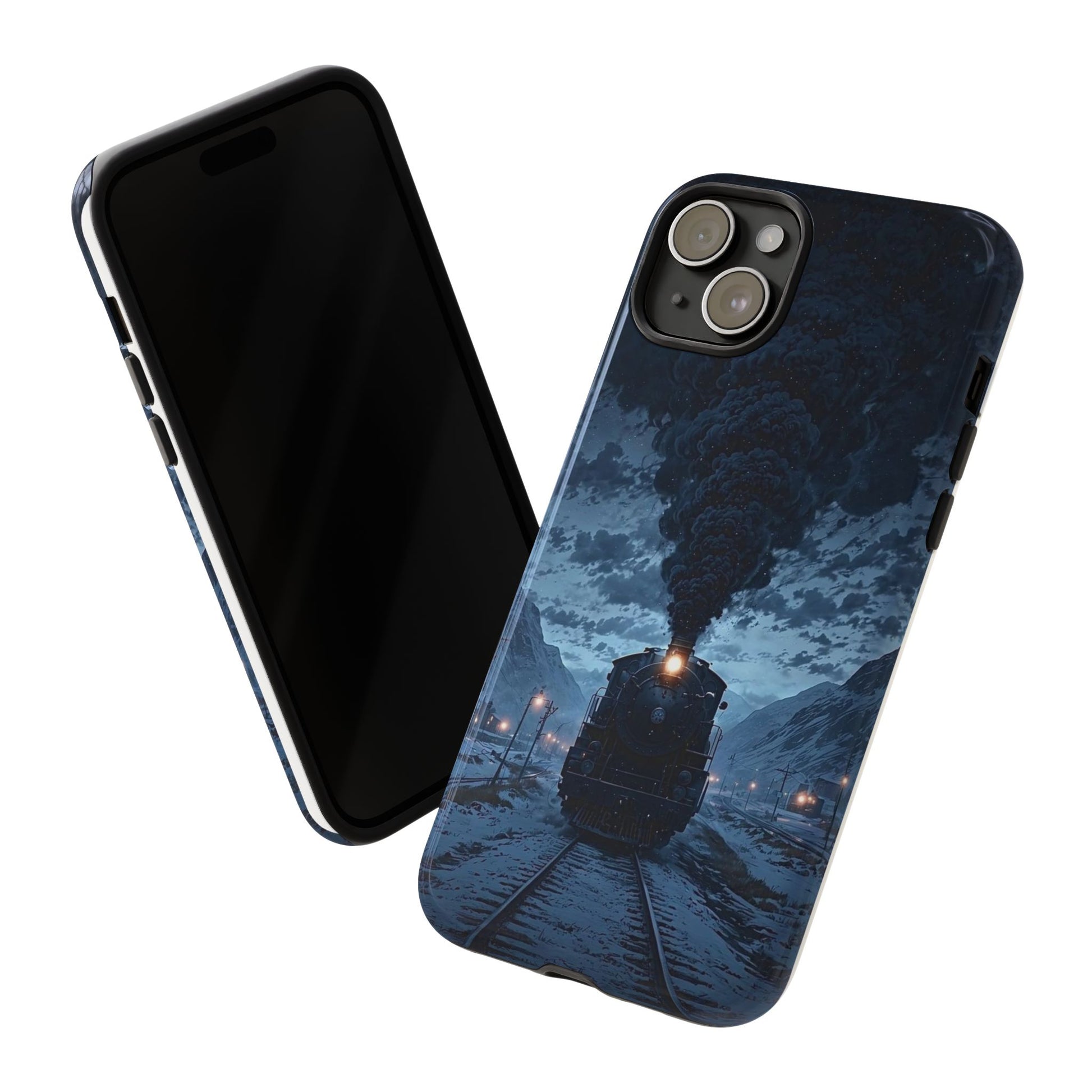 Steam Engine Train Themed Tough Cases for iPhones, Samsung, and Pixel