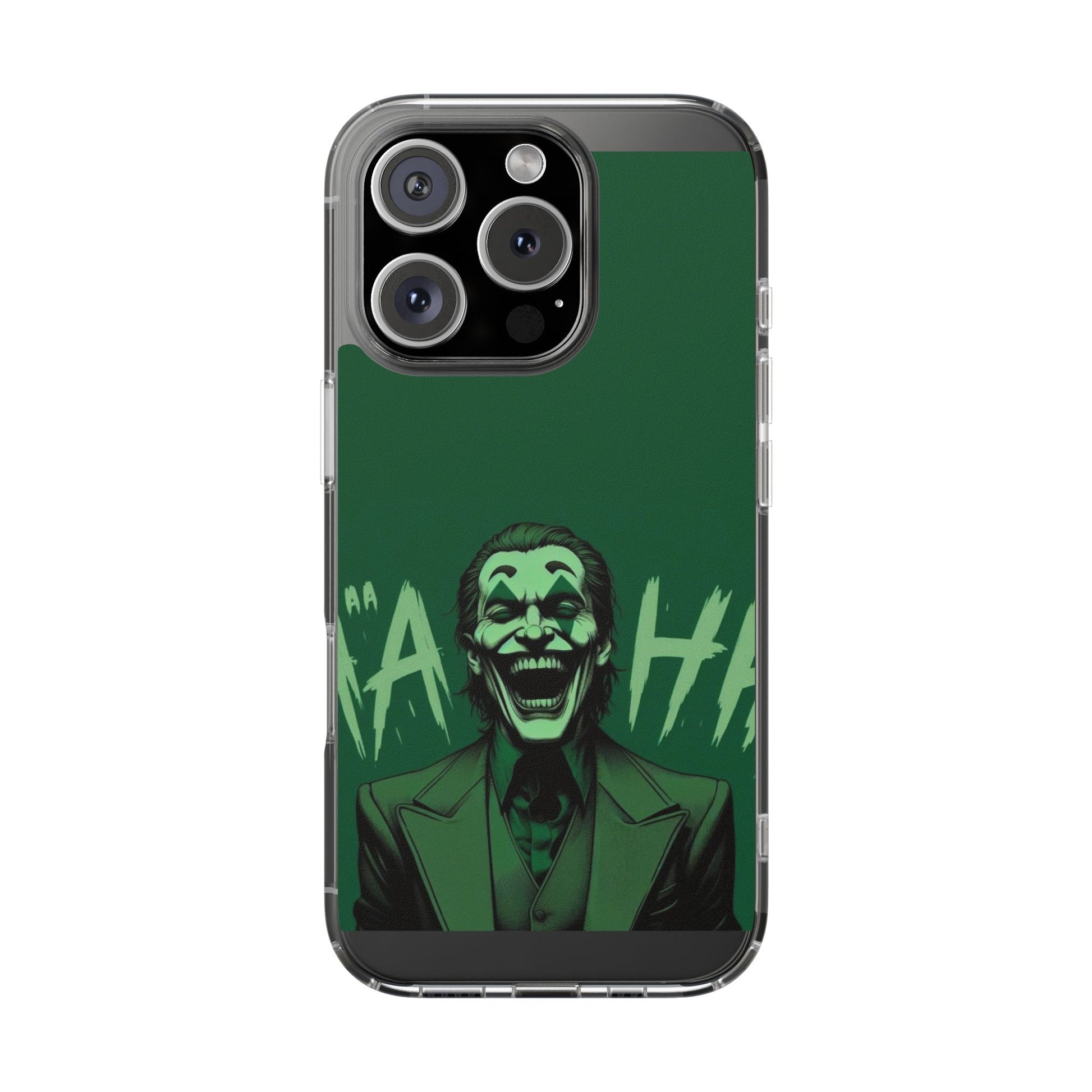 Phone Case, Comic book Inspired Design Joker Hahaha, Clear Phone Cover, Funny