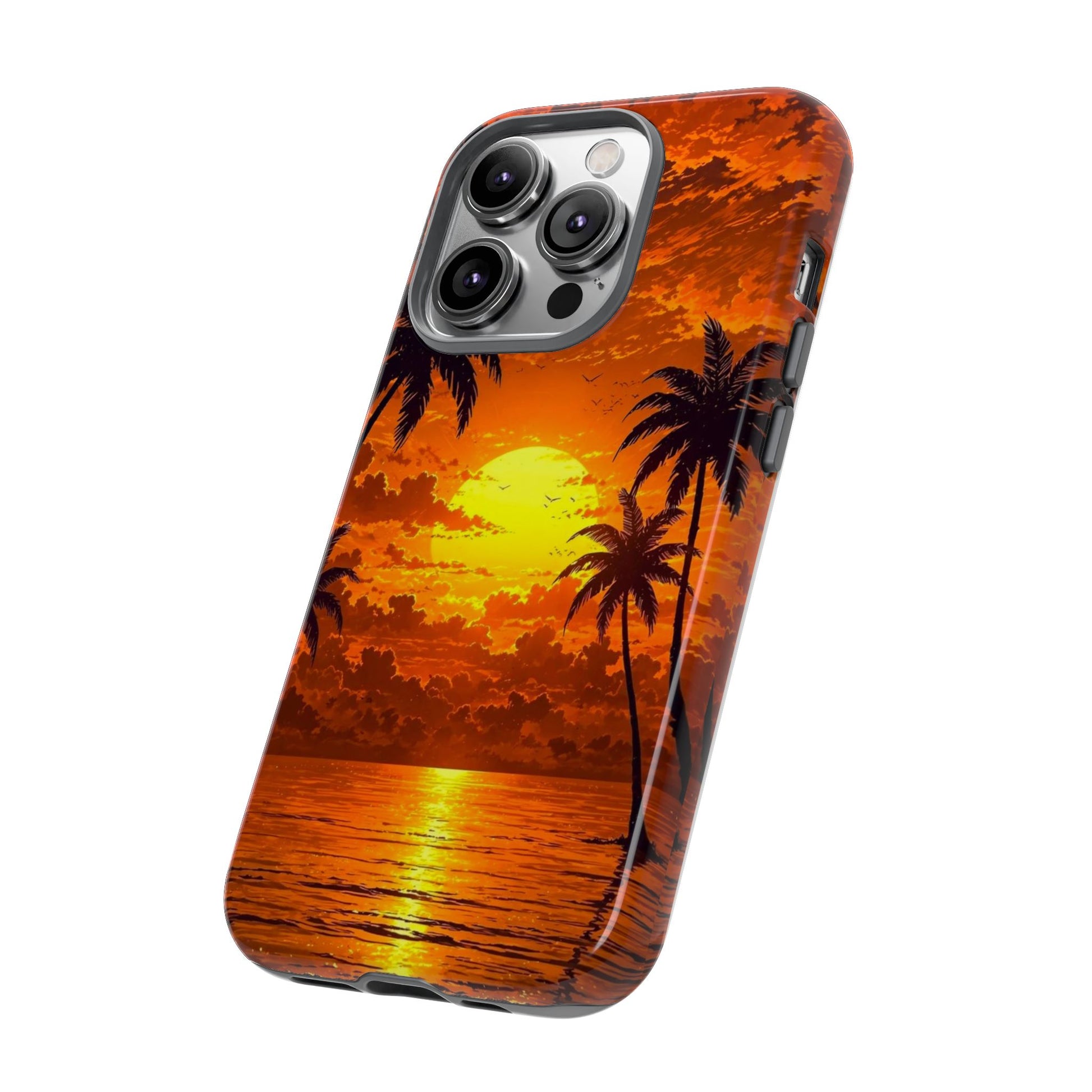 Beautiful Beach Sunset Tough Cases for iPhones, Samsung, and Pixel