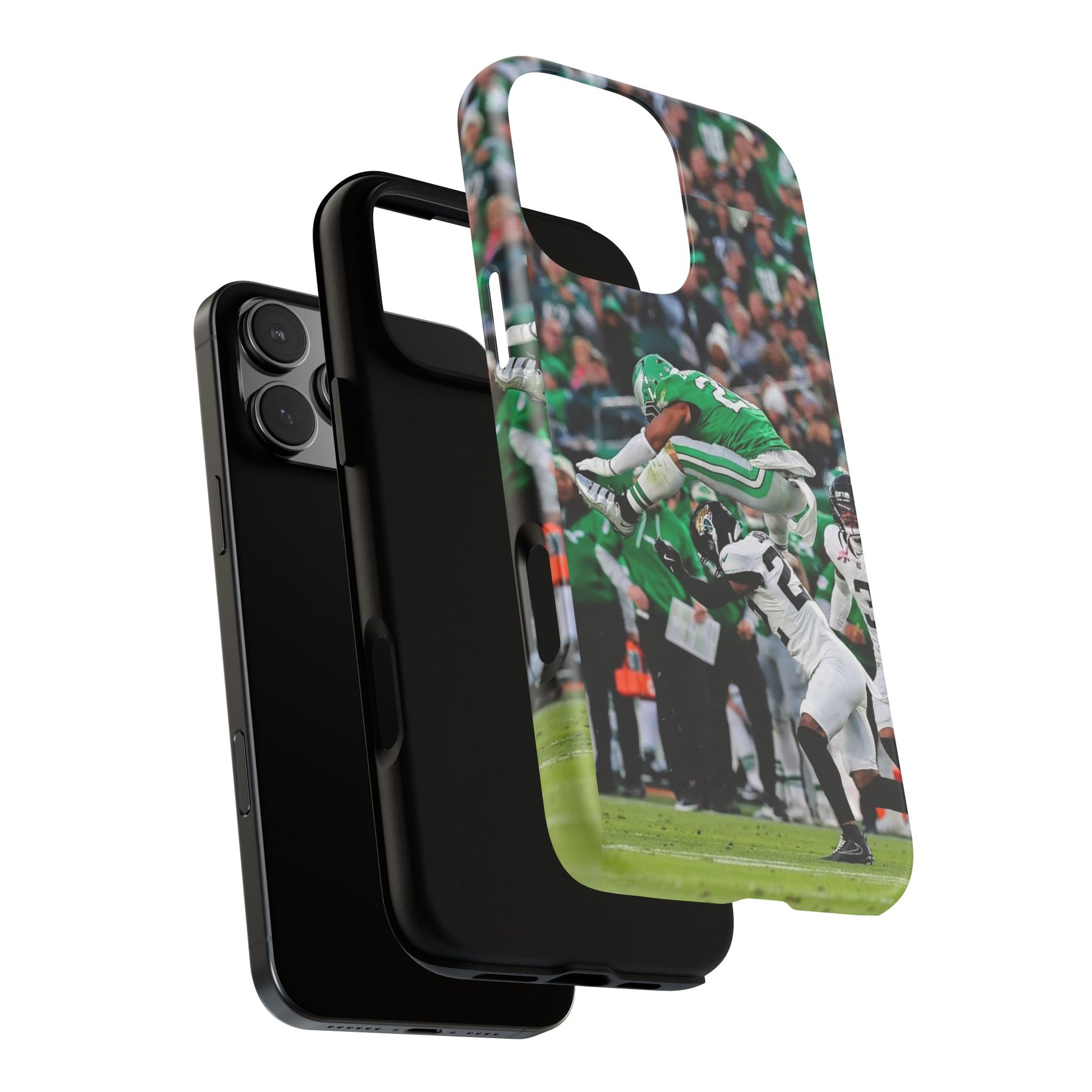 Saquon Barkley The Huddle Eagles Football Tough Cases for iPhones, Samsung, and Pixel