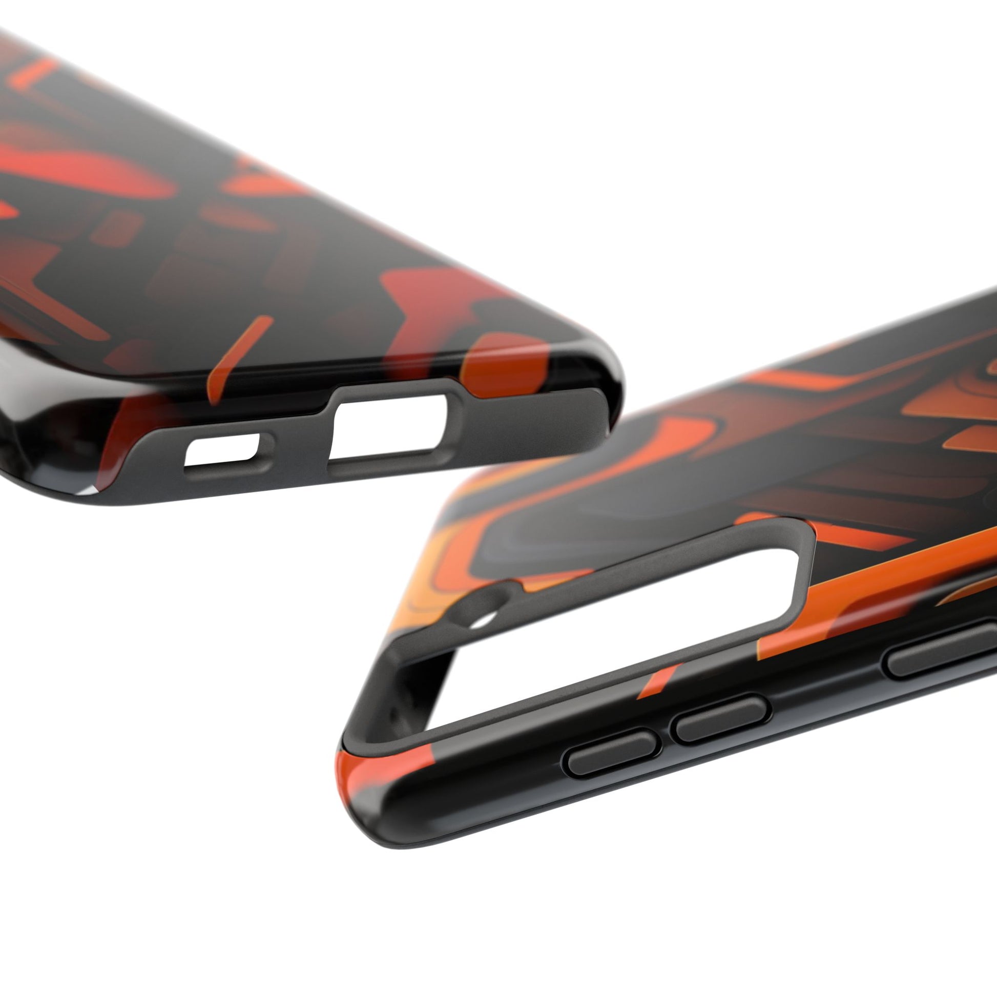 Orange Abstract Art Design Phone Case for Select iPhones & Samsung Galaxy Phones