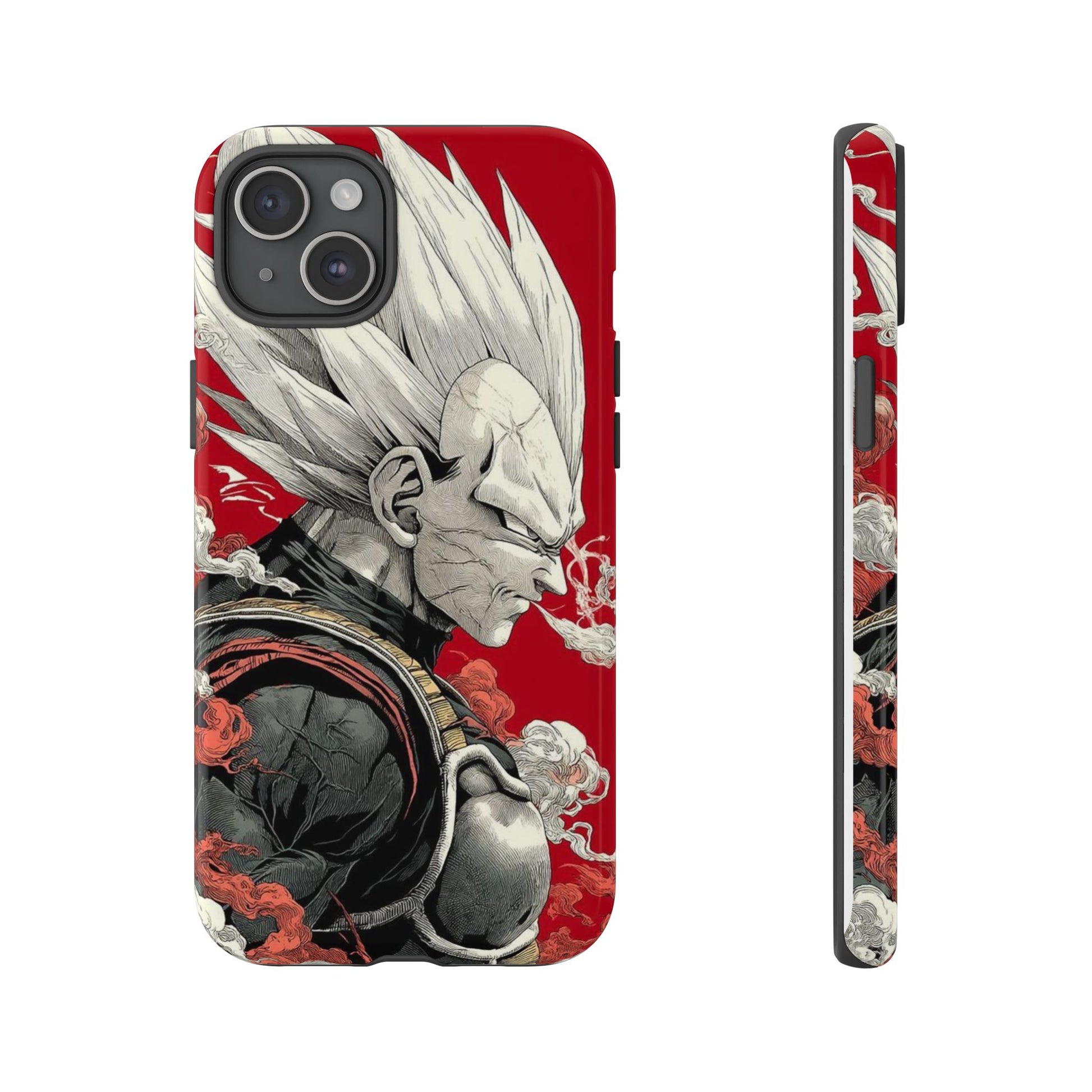Dragon Ball Z Vegeta Anime Tough Cases for iPhones, Samsung, and Pixel