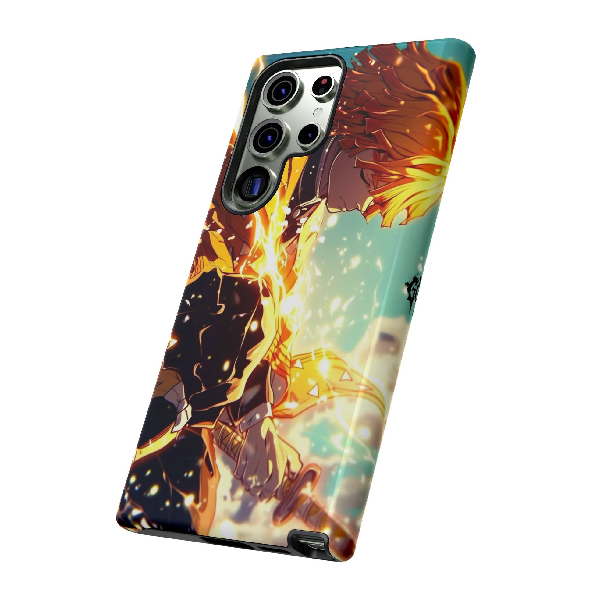 Demon Slayer Zenitsu Anime Theme Phone Case, Tough Cases for iPhones, Samsung, and Pixel