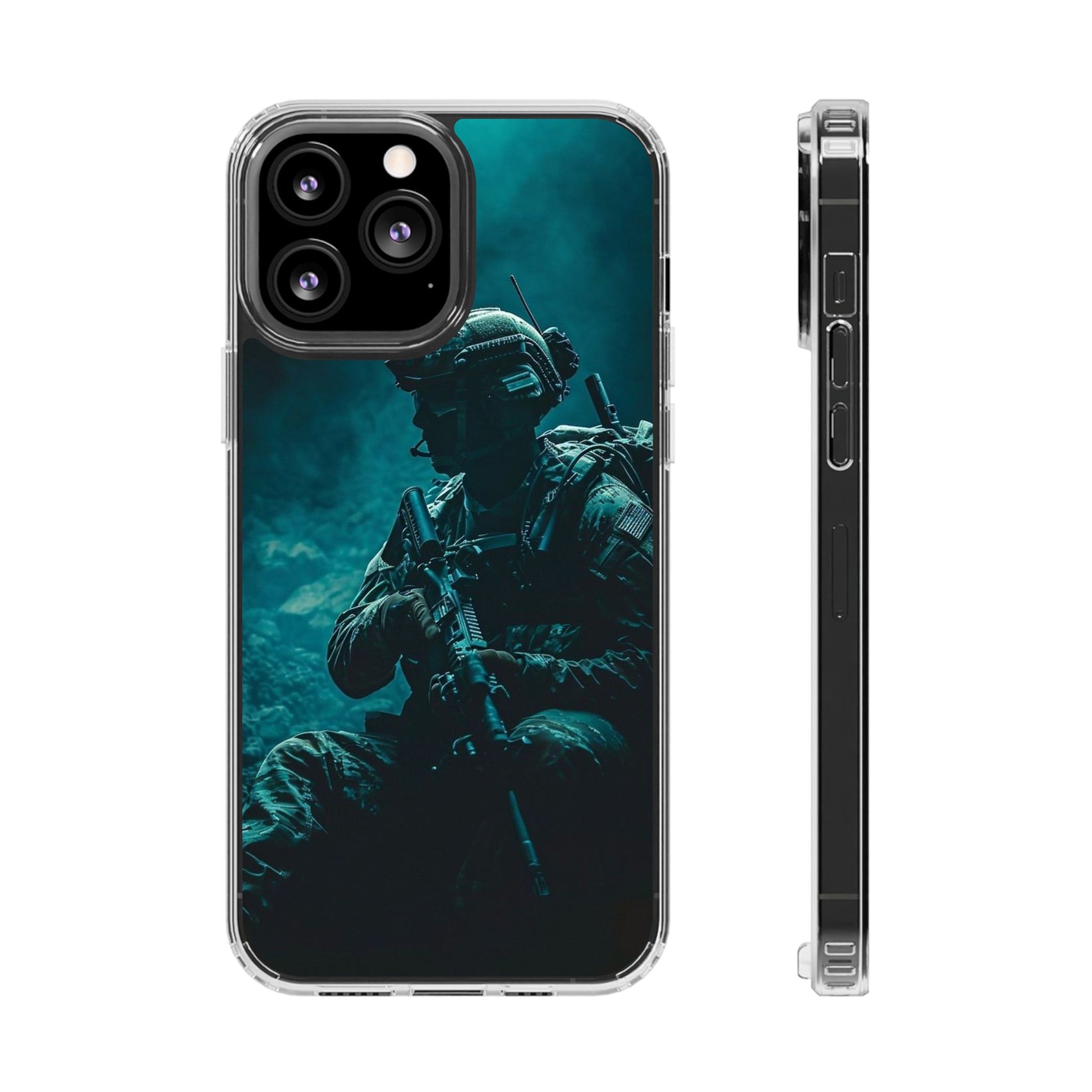 USA Military Inspired design Clear Phone Cases for Iphone and Samsung phones