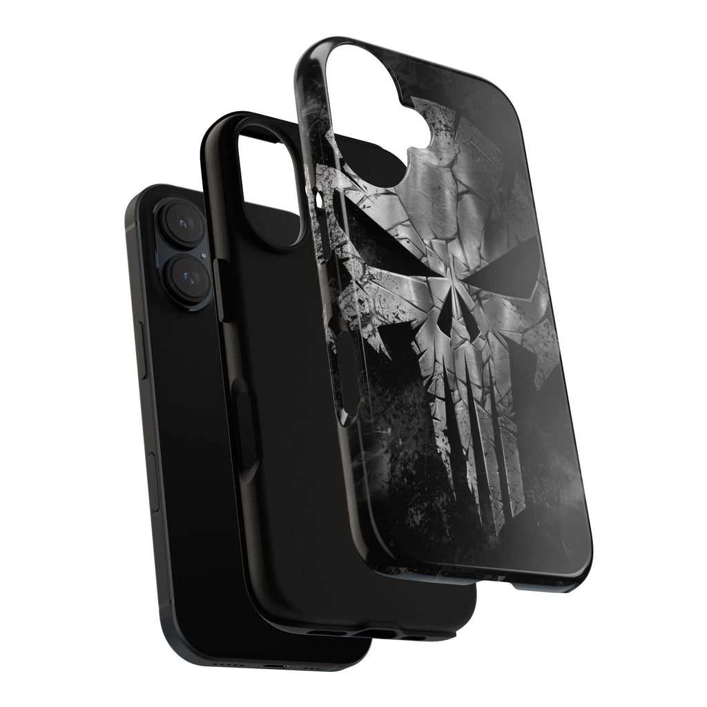The Punisher Logo Art Tough Cases for iPhones, Samsung, and Pixel