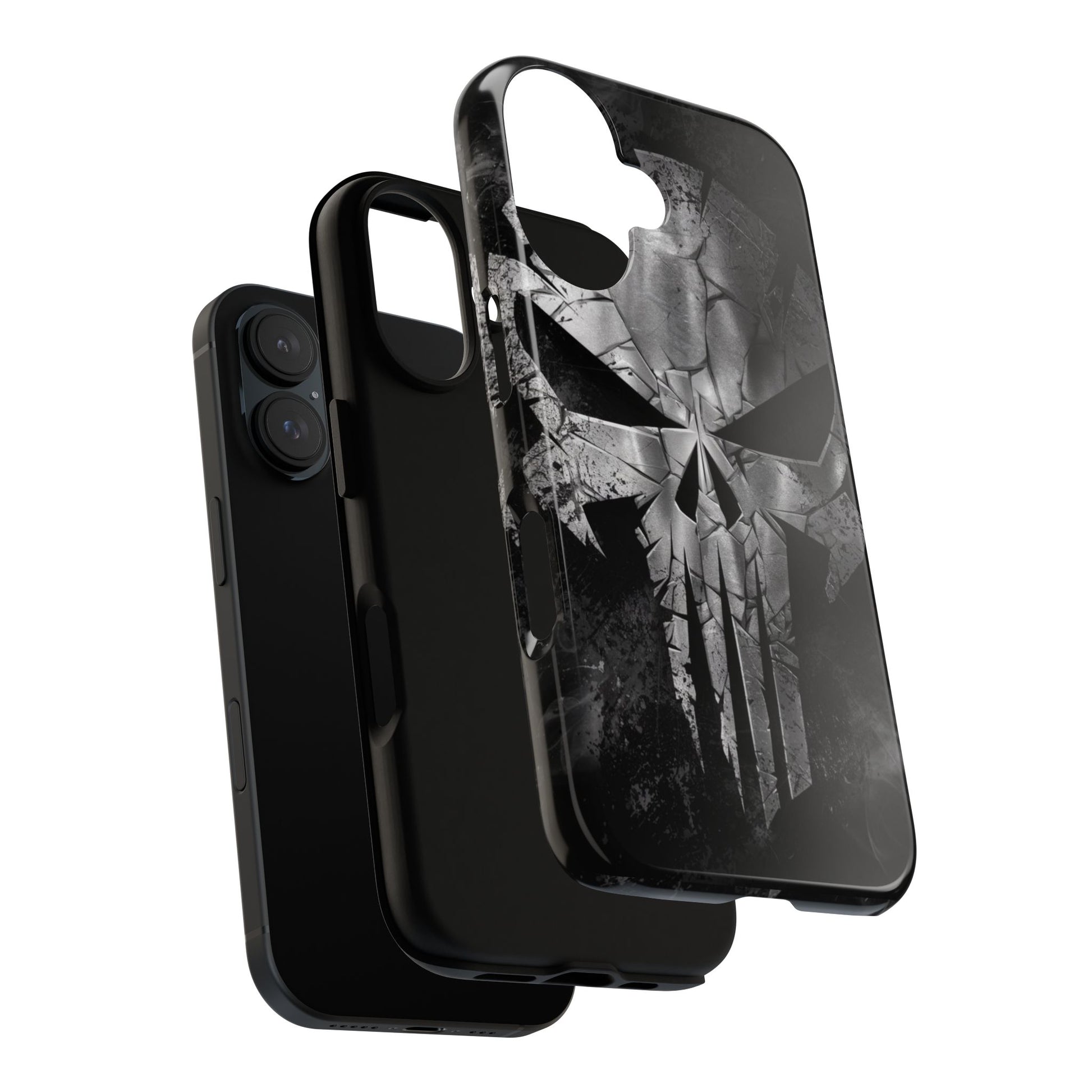 The Punisher Logo Art Tough Cases for iPhones, Samsung, and Pixel