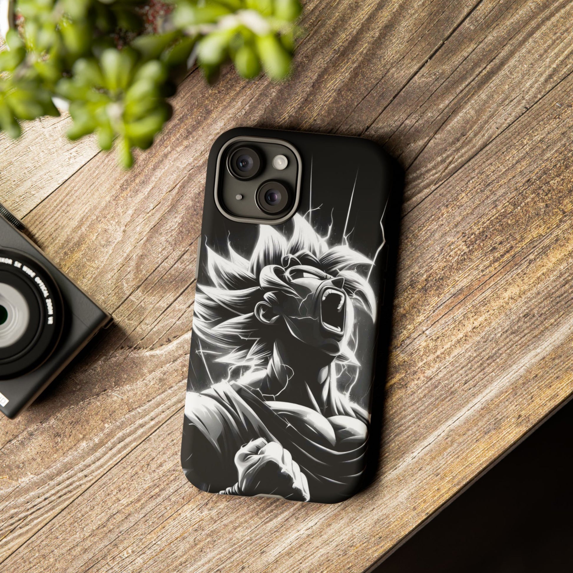Anime Saiyan Rage Dragon ball Z Tough Cases for iPhones, Samsung, and Pixel