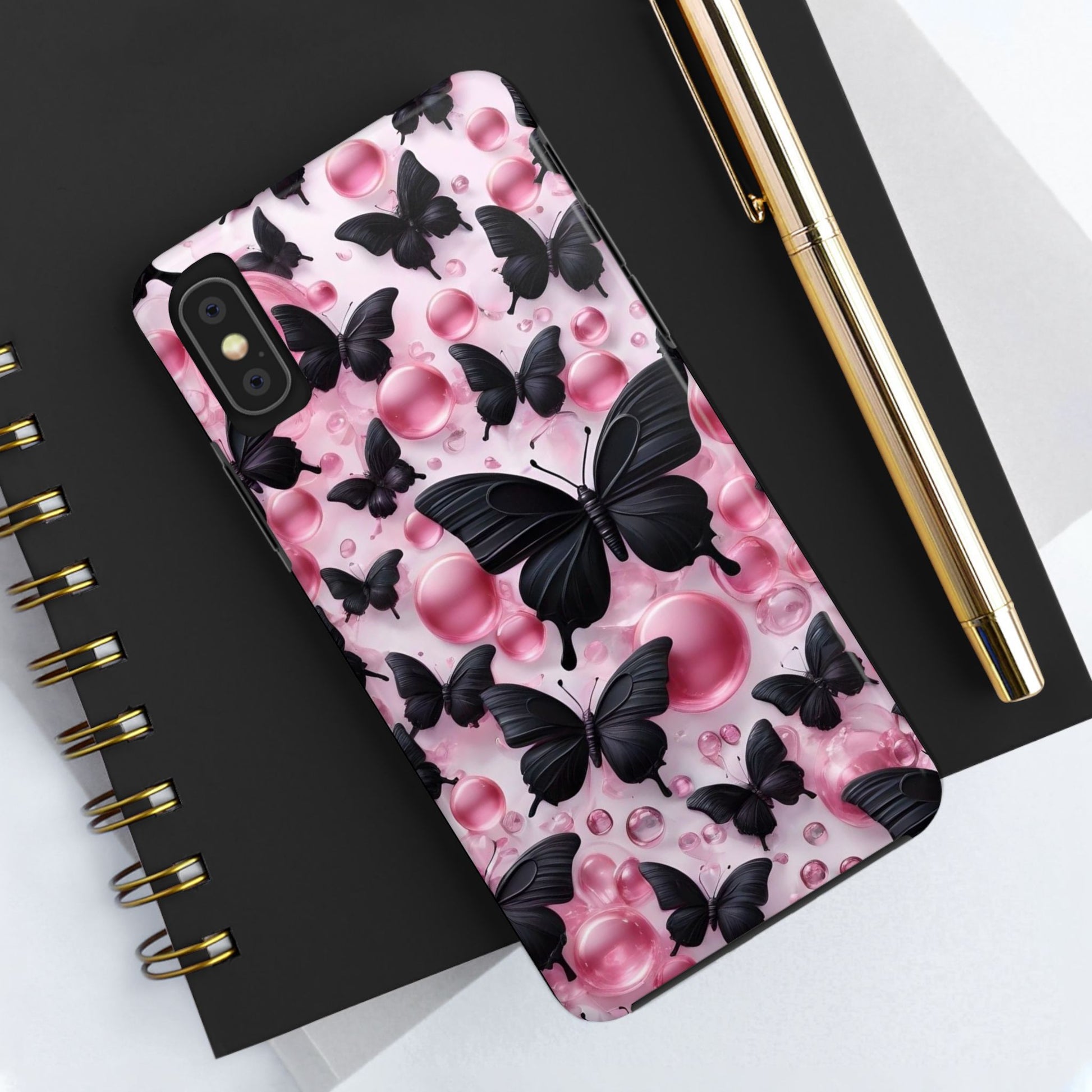 Pearls and Butterflies Theme Phone Cases for iPhones & Samsung Phones