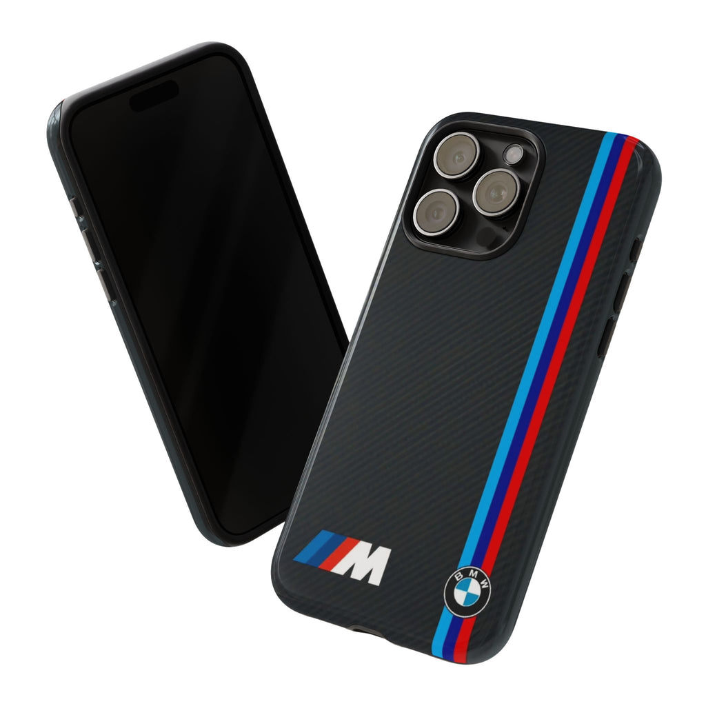 BMW M Stripes Carbon Fiber Design Tough Cases for iPhones, Samsung, and Pixel