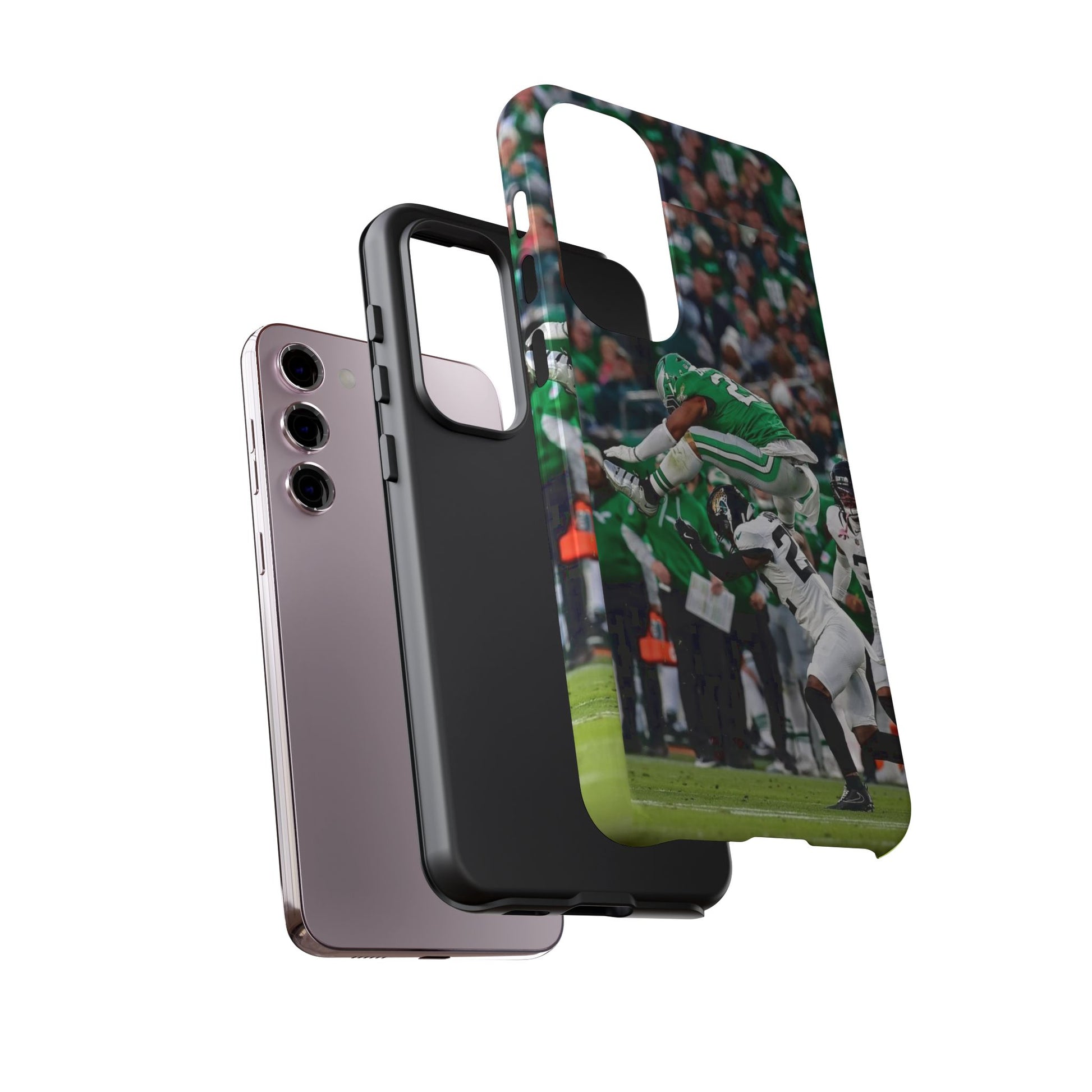 Saquon Barkley The Huddle Eagles Football Tough Cases for iPhones, Samsung, and Pixel