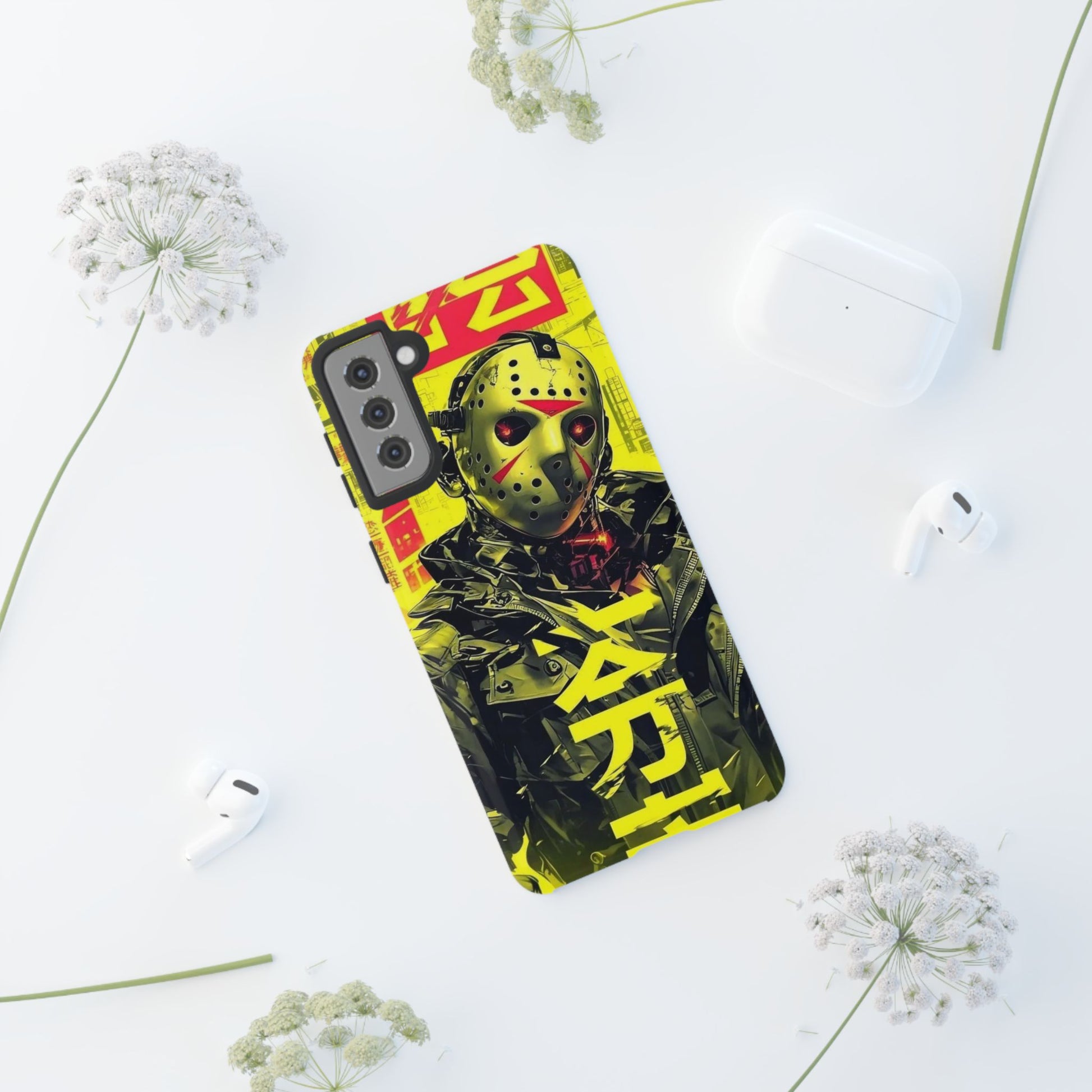 Cyberpunk X Jason Voorhees Tough Cases for iPhones, Samsung, and Pixel