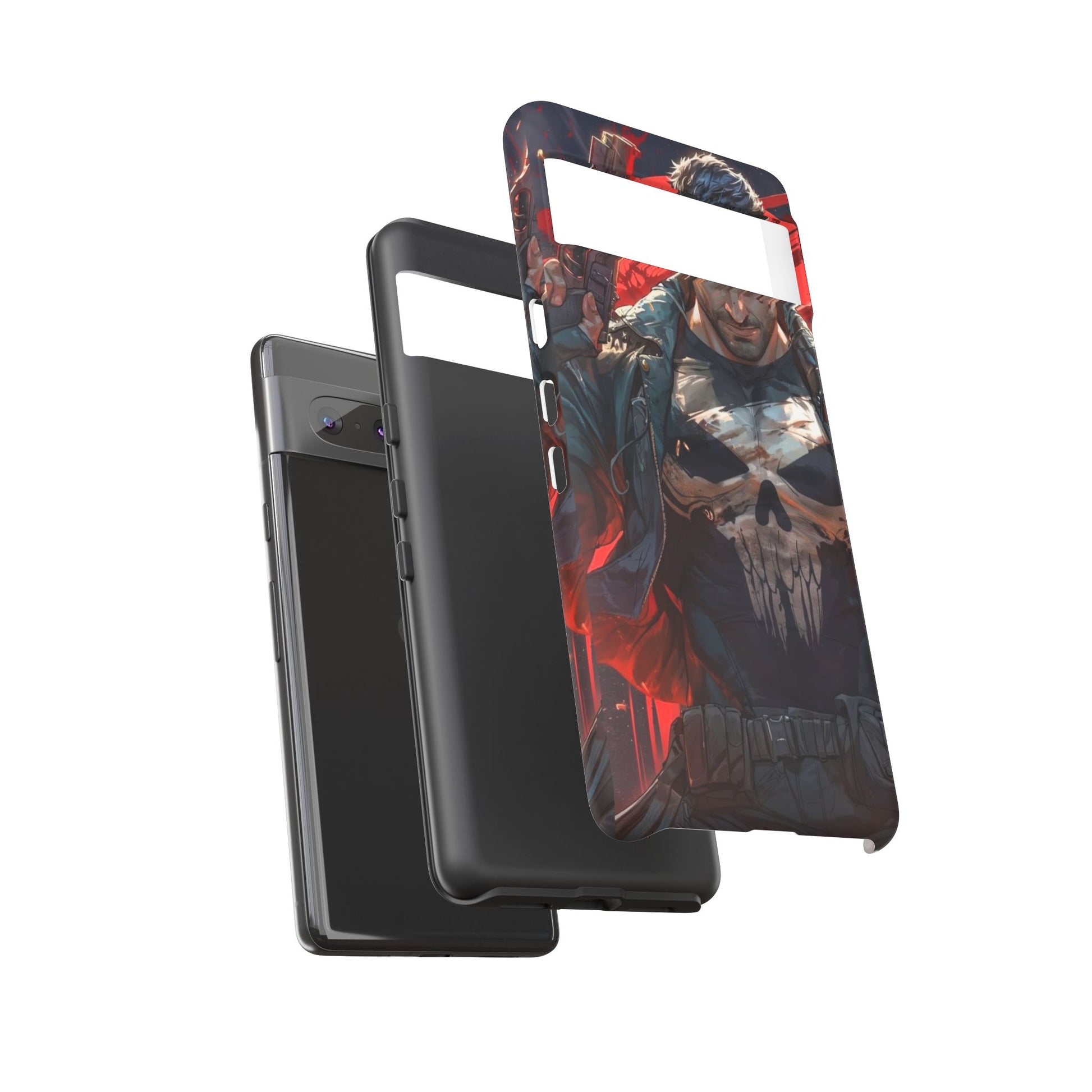 Punisher Tough Cases for iPhones, Samsung, and Pixel