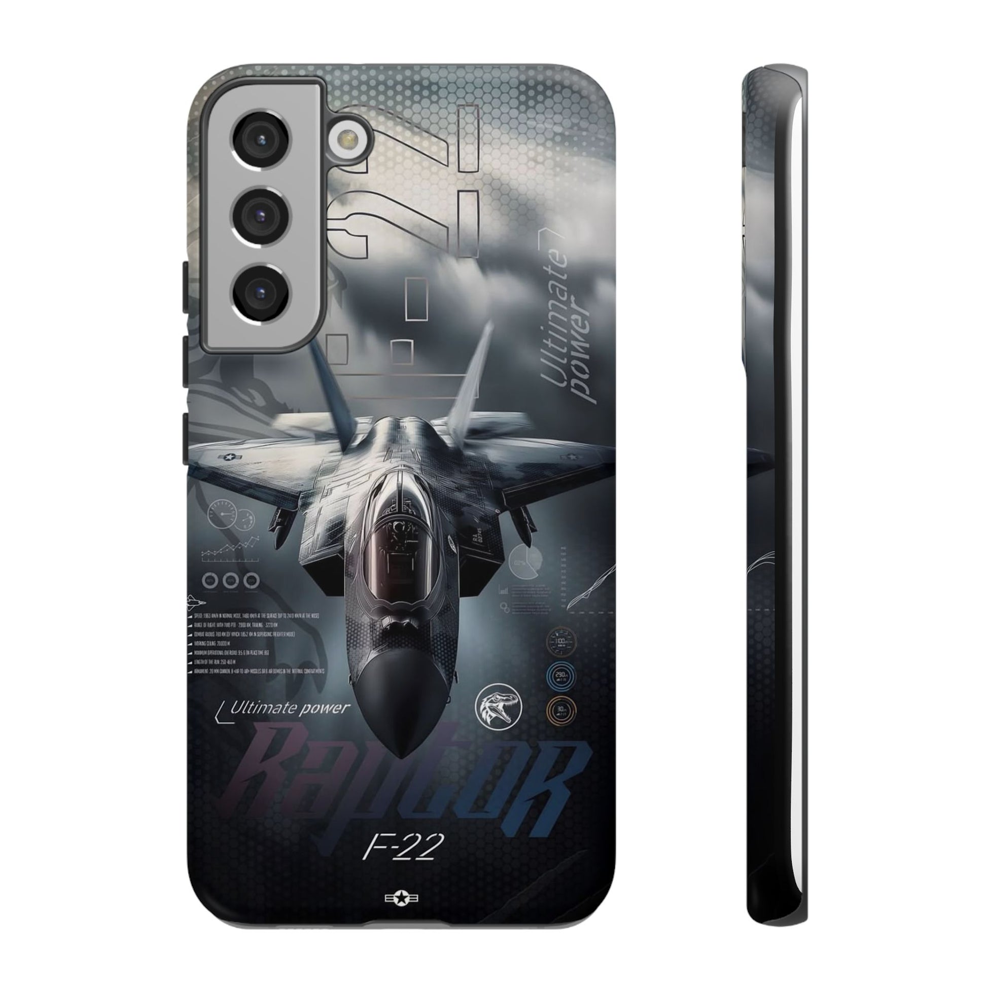 F-22 Raptor Fighter Jet Tough Cases for iPhones, Samsung, and Pixel