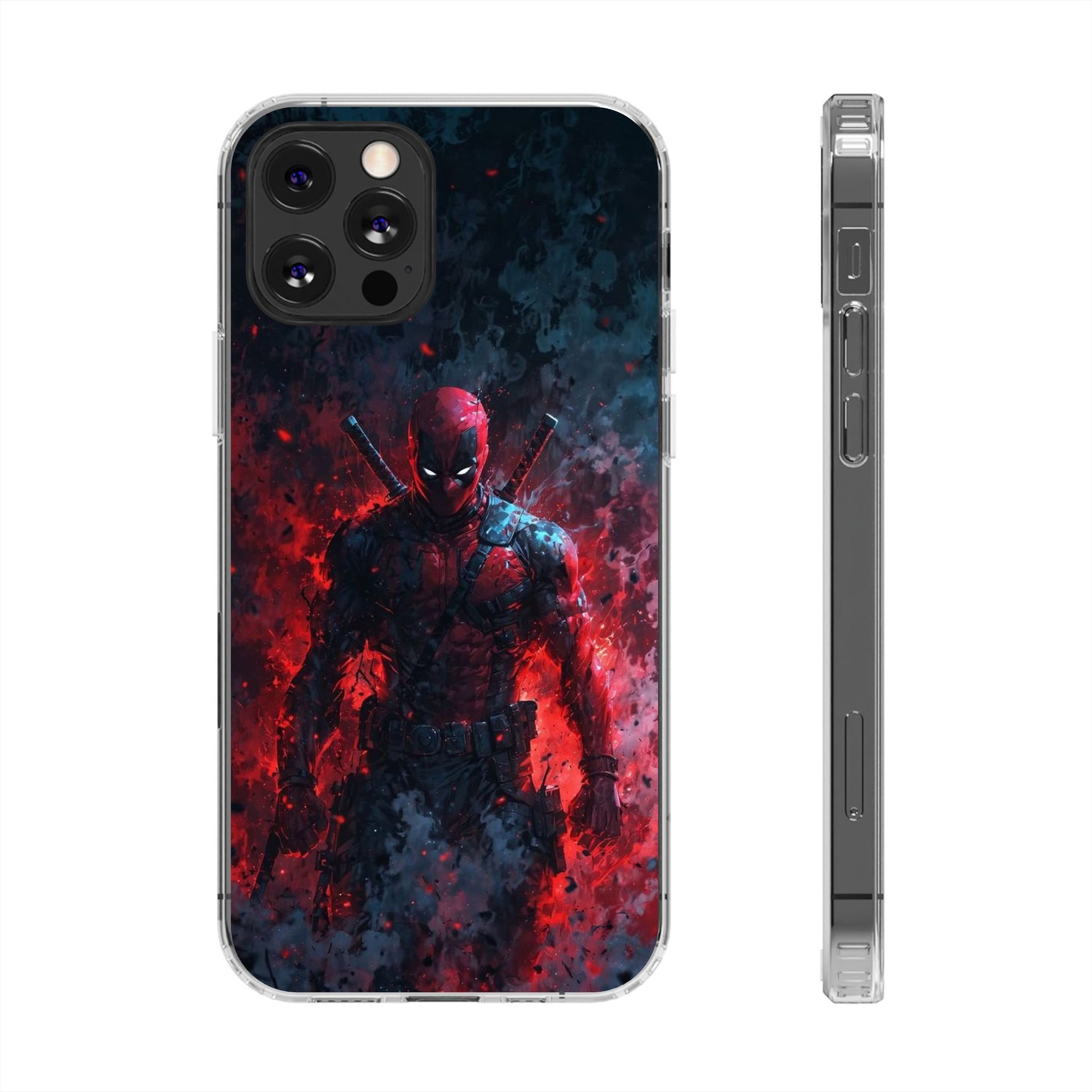 Phone Case, Deadpool Inspired Abstract art, Iphone, Samsung case