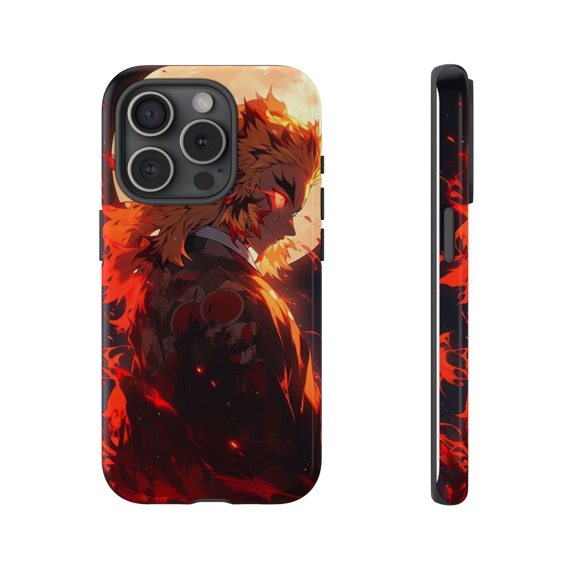 Demon Sl;ayer Rengoku Anime Phone Case, Tough Cases for iPhones, Samsung, and Pixel