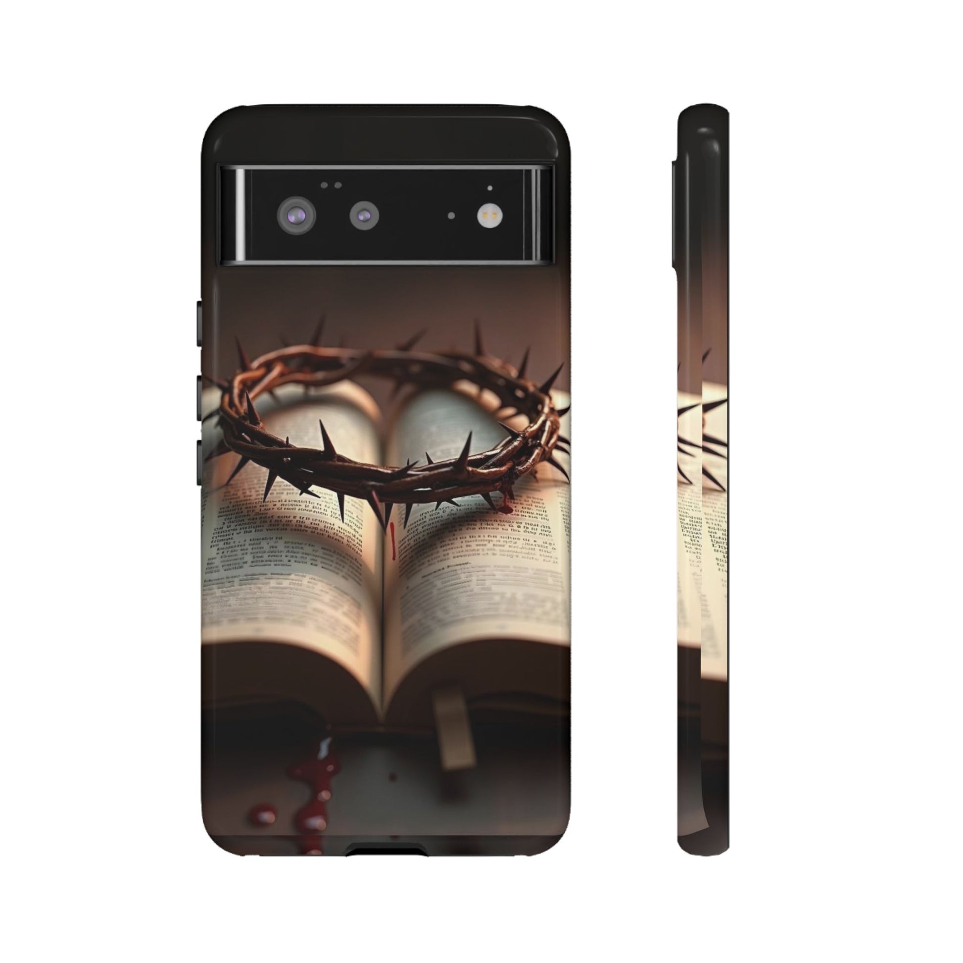 Crown of Thorns and Bible Christian Tough Cases for iPhones, Samsung, and Pixel