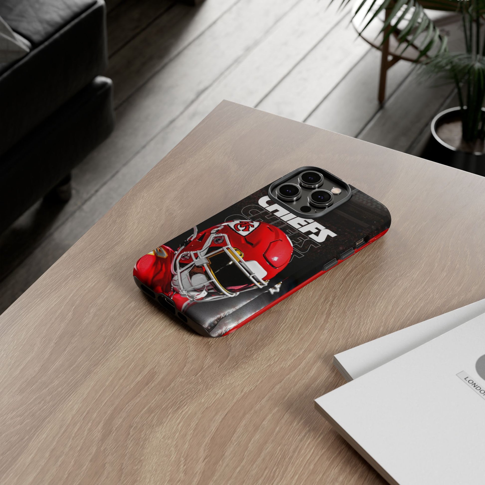Kansas City Chiefs Football Helmet Logo Tough Cases for iPhones, Samsung, and Pixel