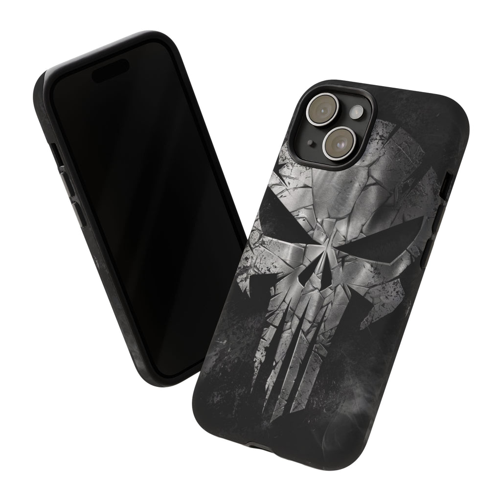The Punisher Logo Art Tough Cases for iPhones, Samsung, and Pixel