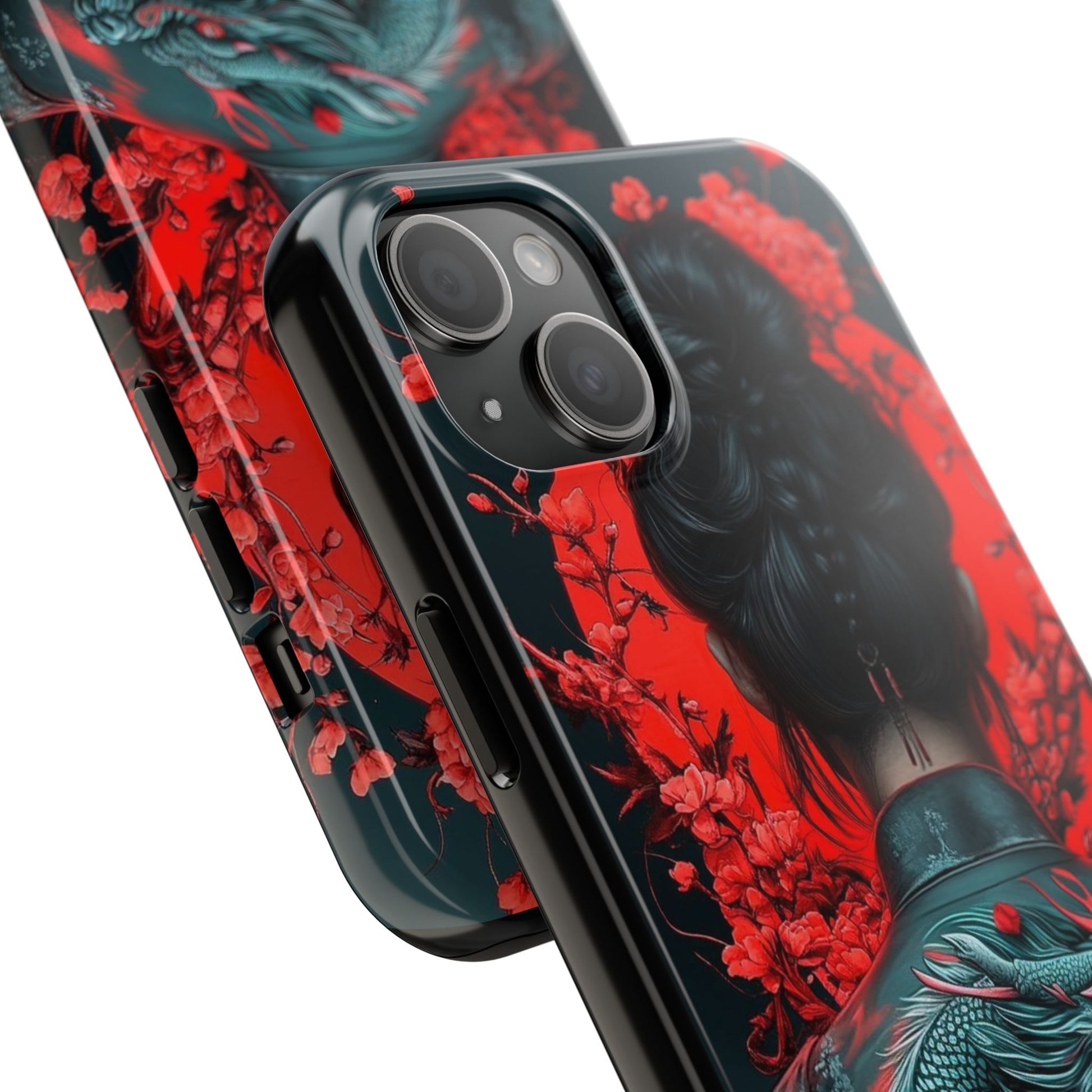 Dragon Geisha Japanese Design Phone Cases for iPhone & Samsung Galaxy Phones